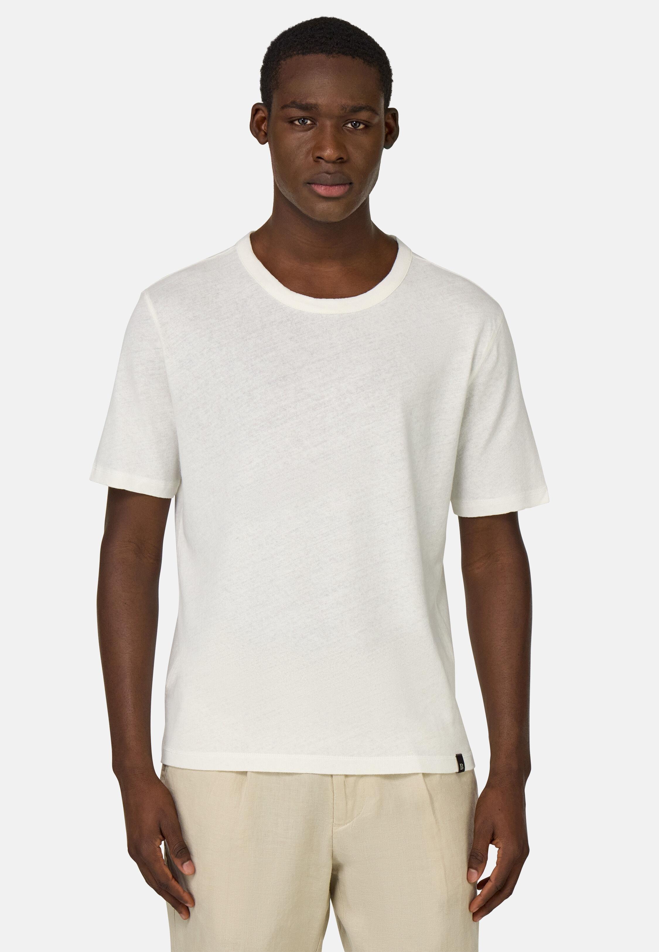 WHIT Cotton and Linen Jersey T-Shirts, White, large image number 0