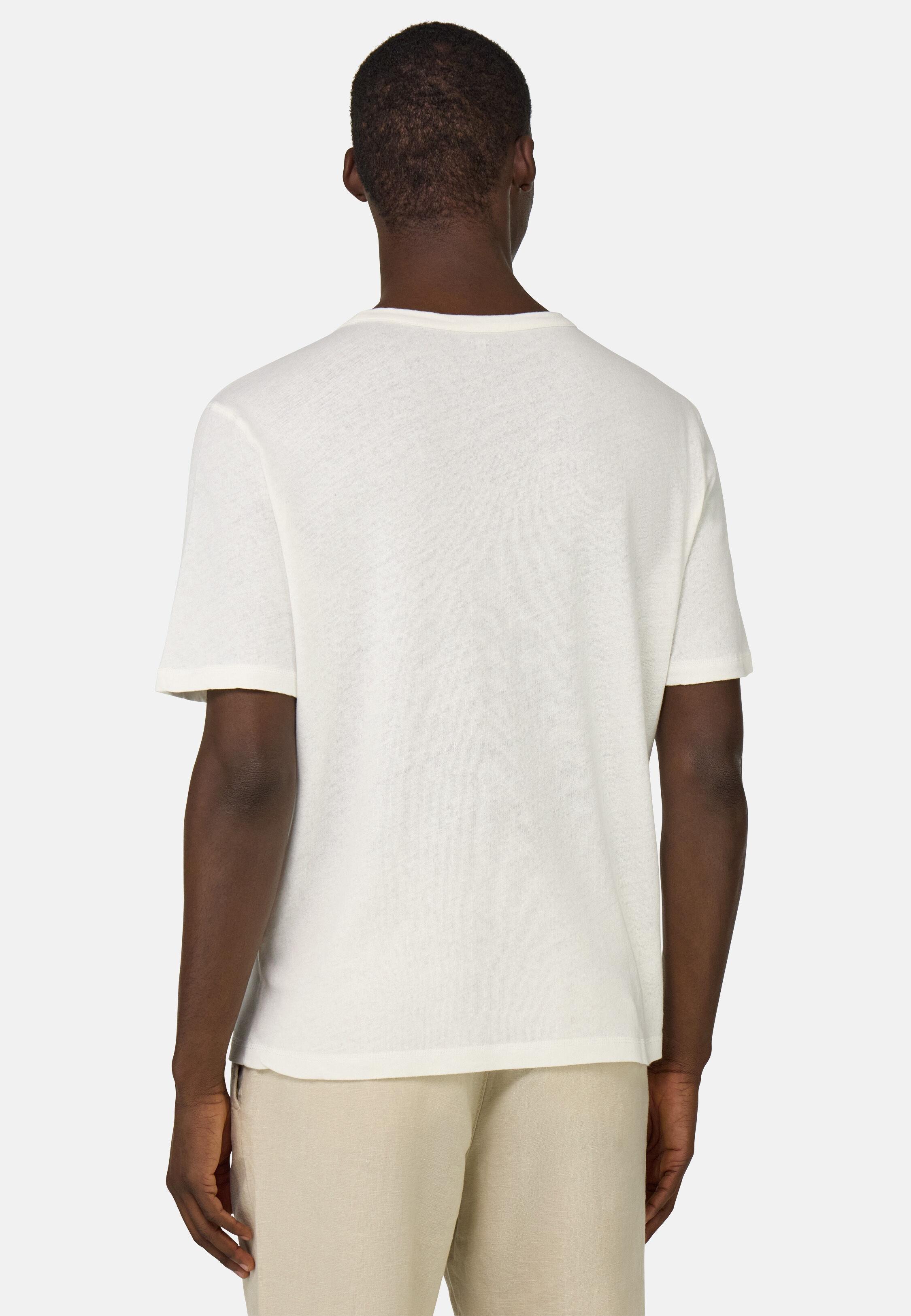 WHIT Cotton and Linen Jersey T-Shirts, White, large image number 1