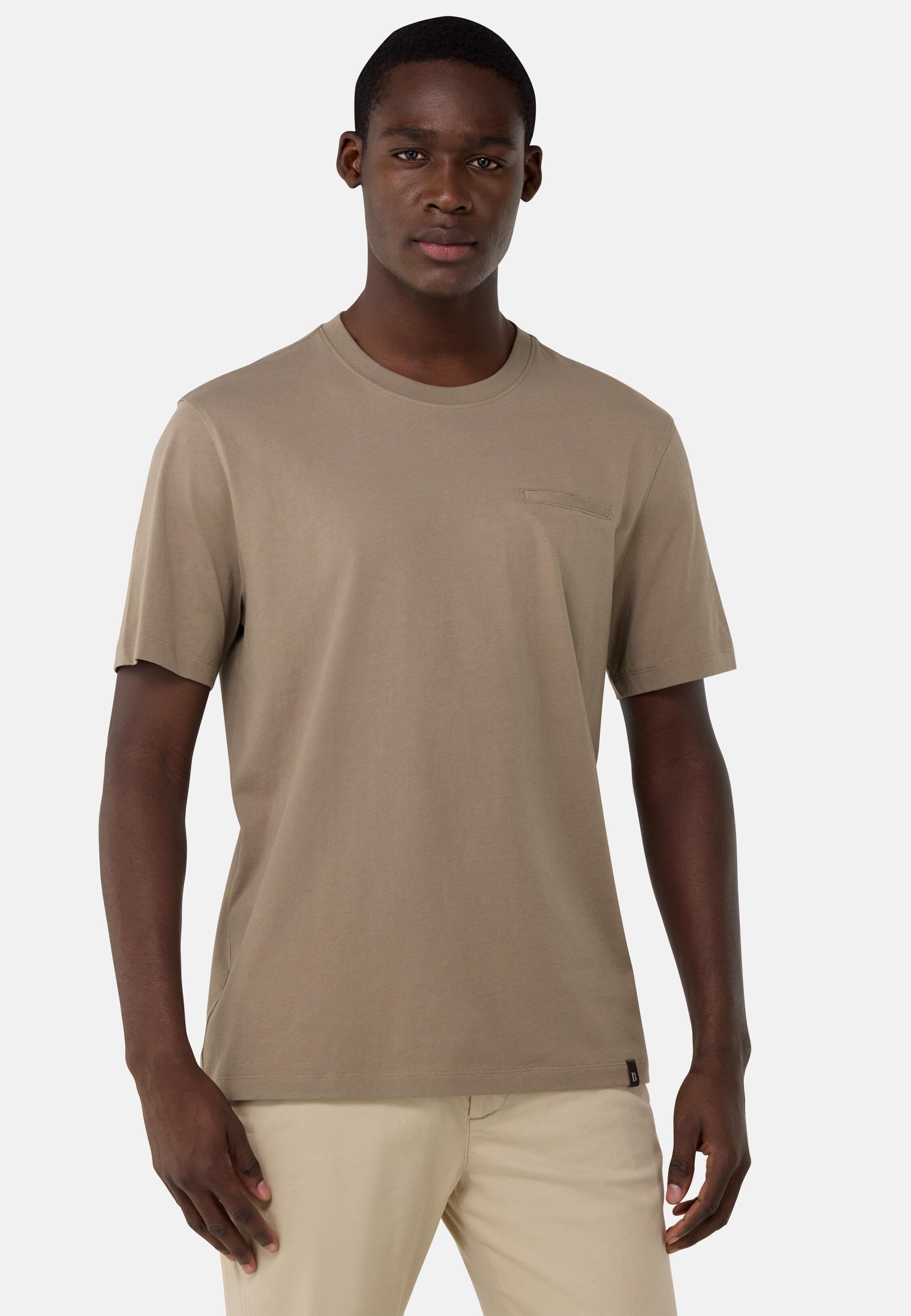 TAUP Cotton Jersey T-Shirts with Breast Pockets, Taupe, large image number 0