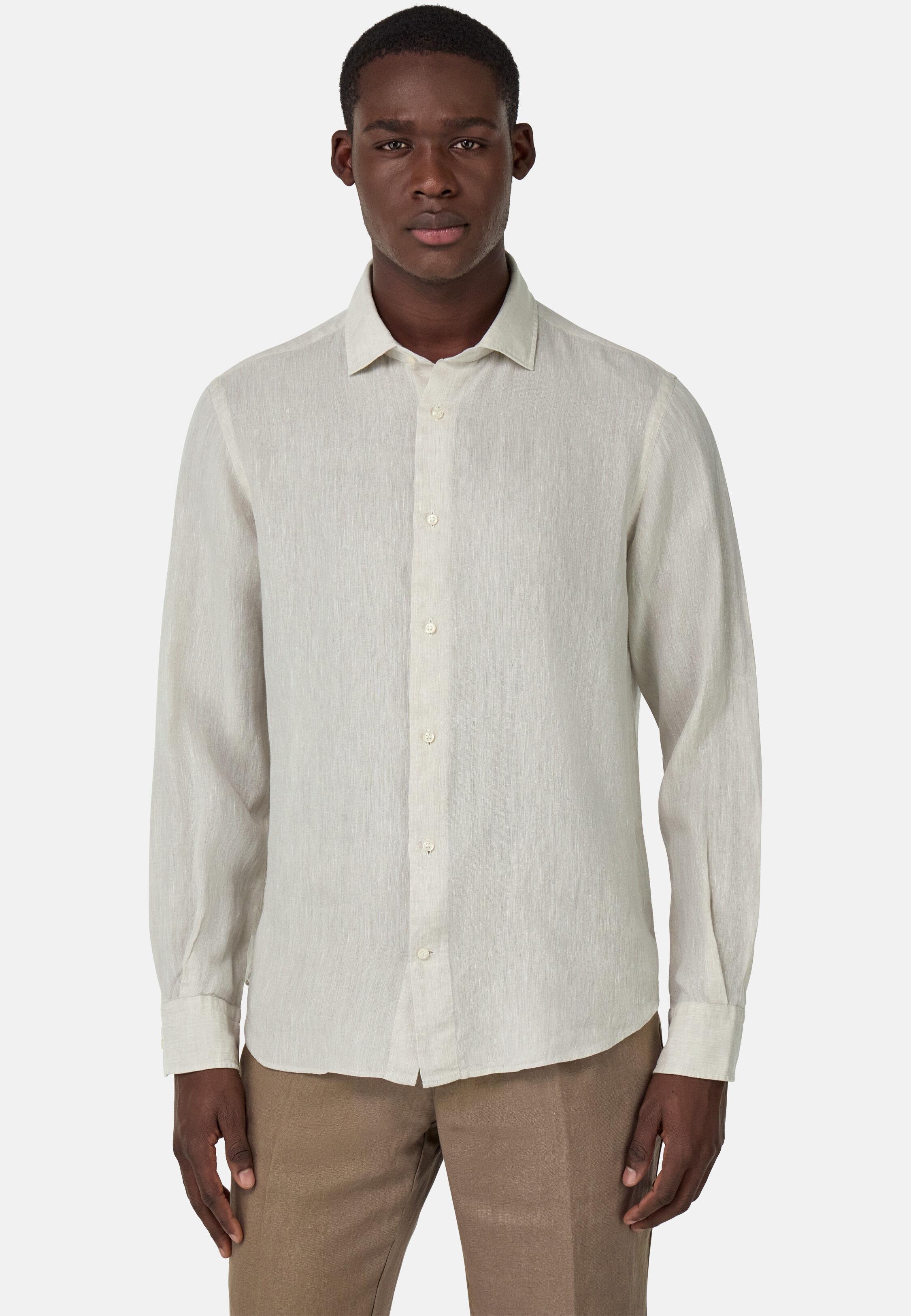 SAND Linen Shirt Regular Fit, Sand, large image number 0