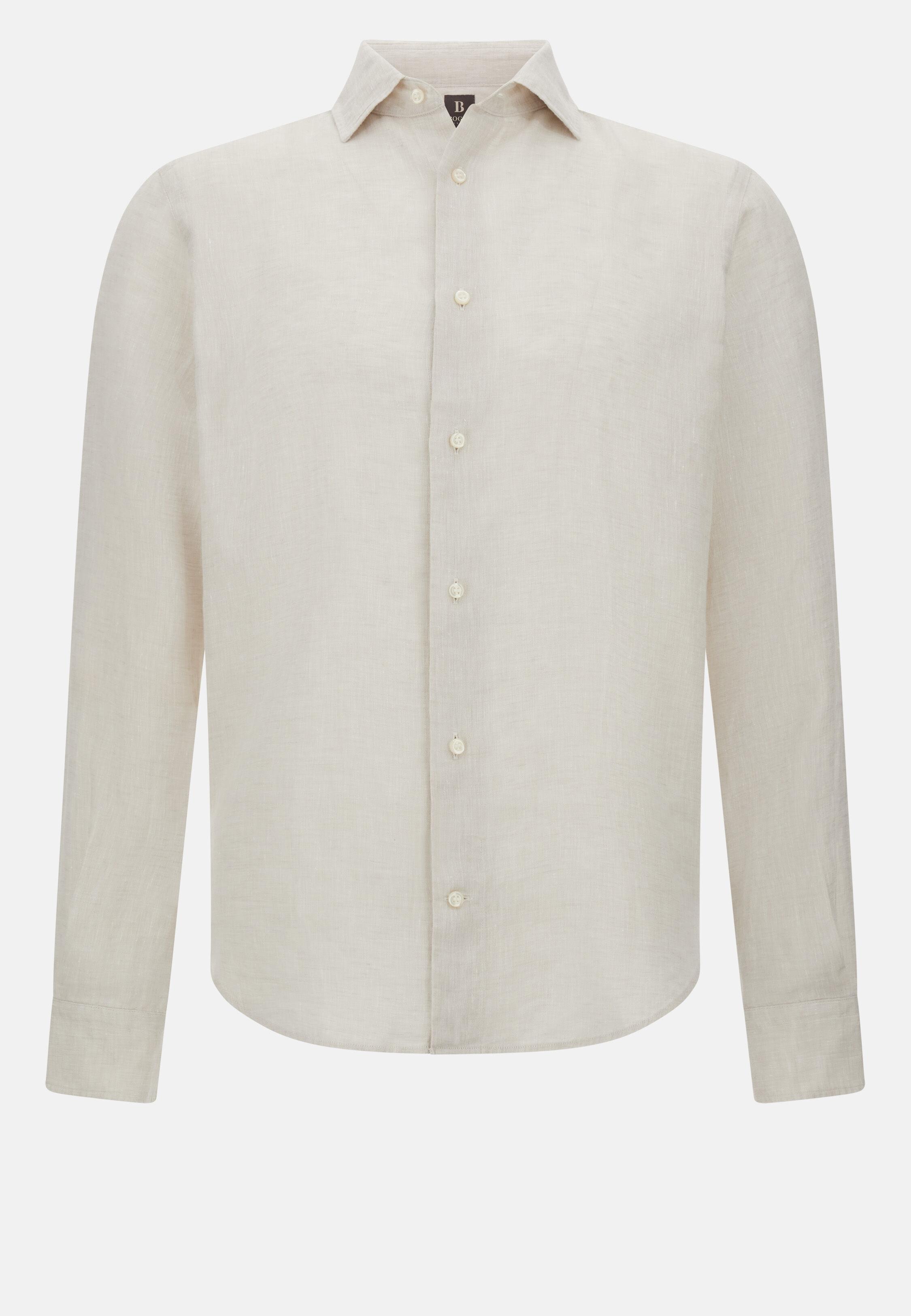 SAND Linen Shirt Regular Fit, Sand, large image number 4