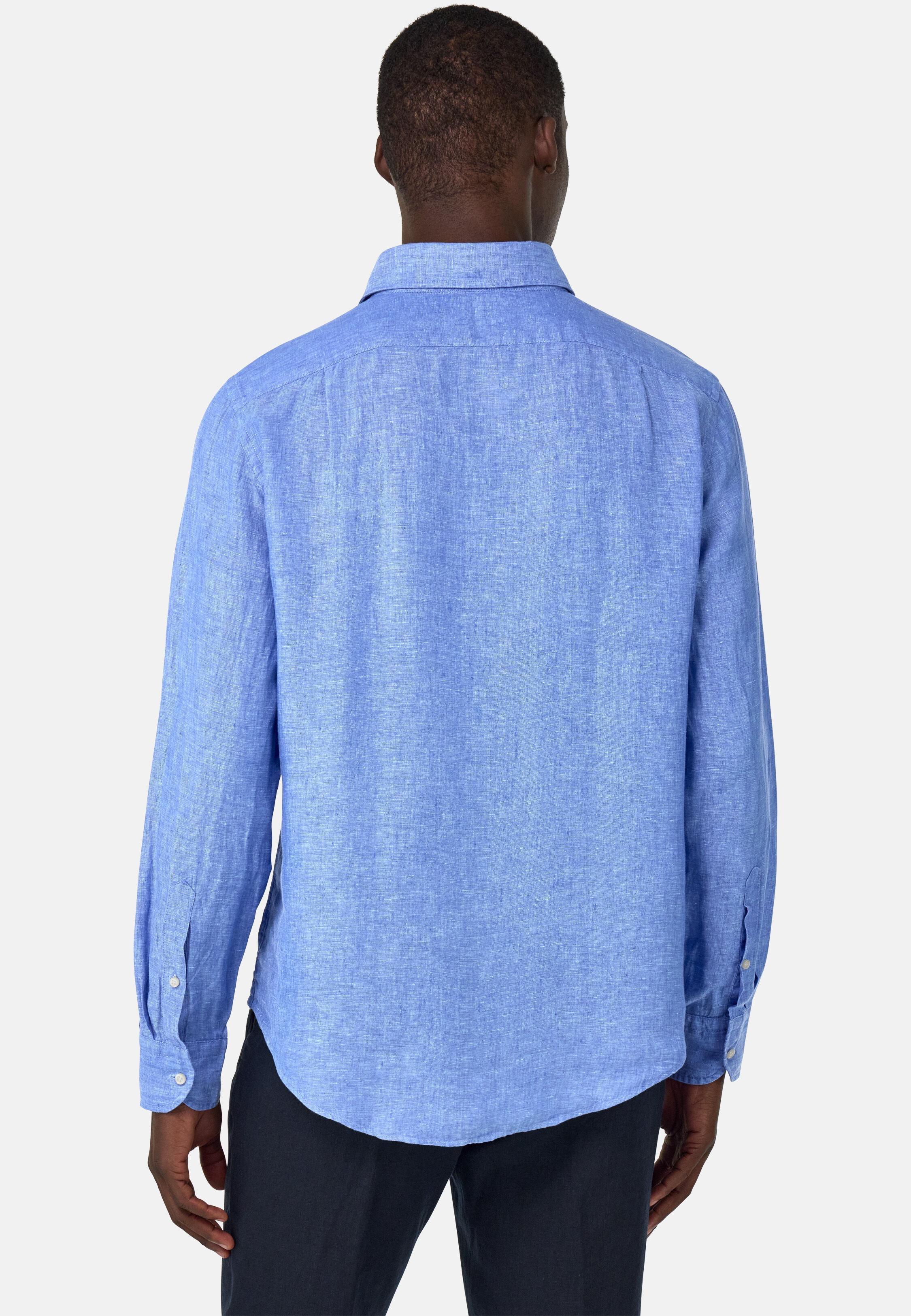 INDI Linen Shirt Regular Fit, Indigo, large image number 1