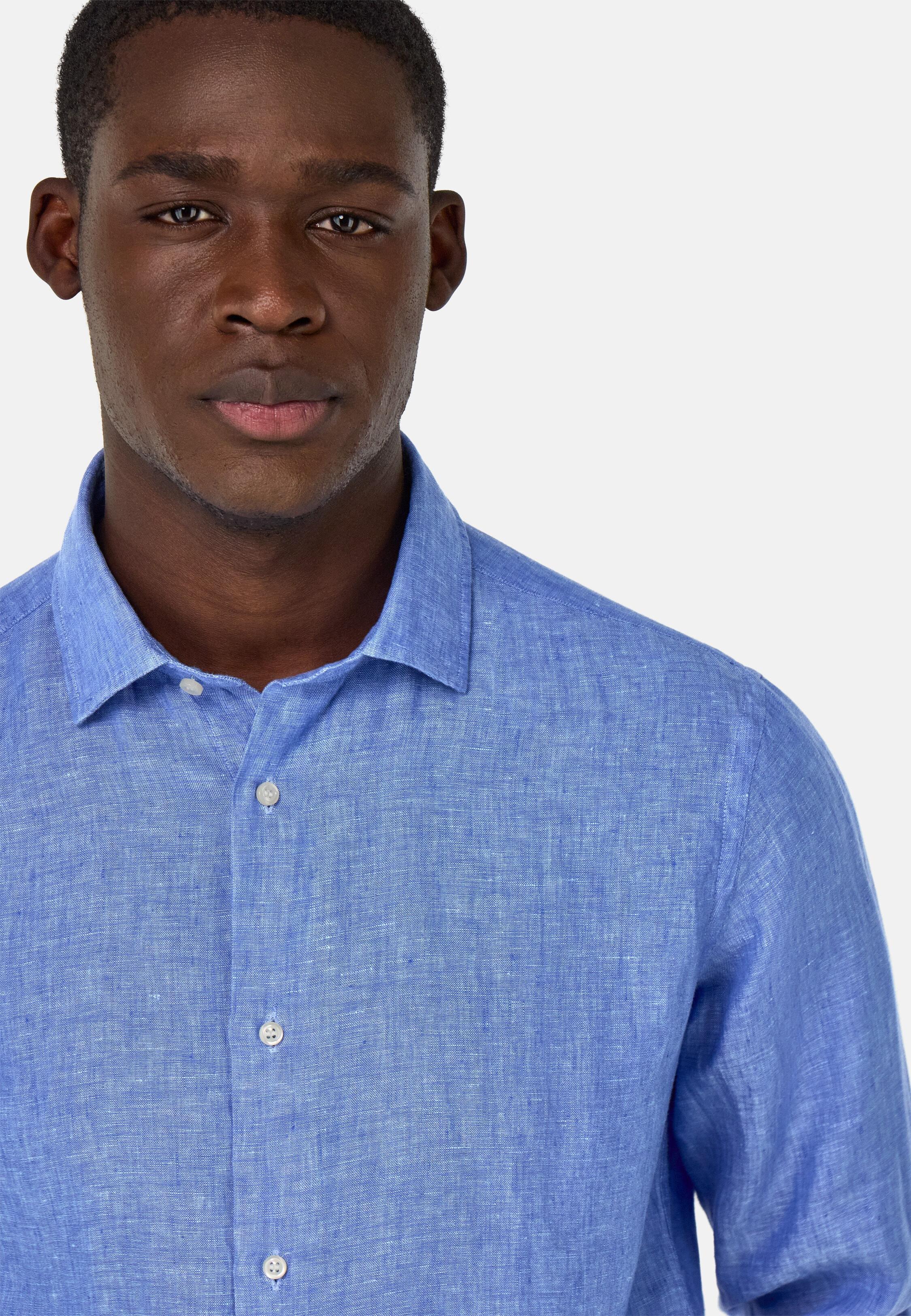 INDI Linen Shirt Regular Fit, Indigo, large image number 2