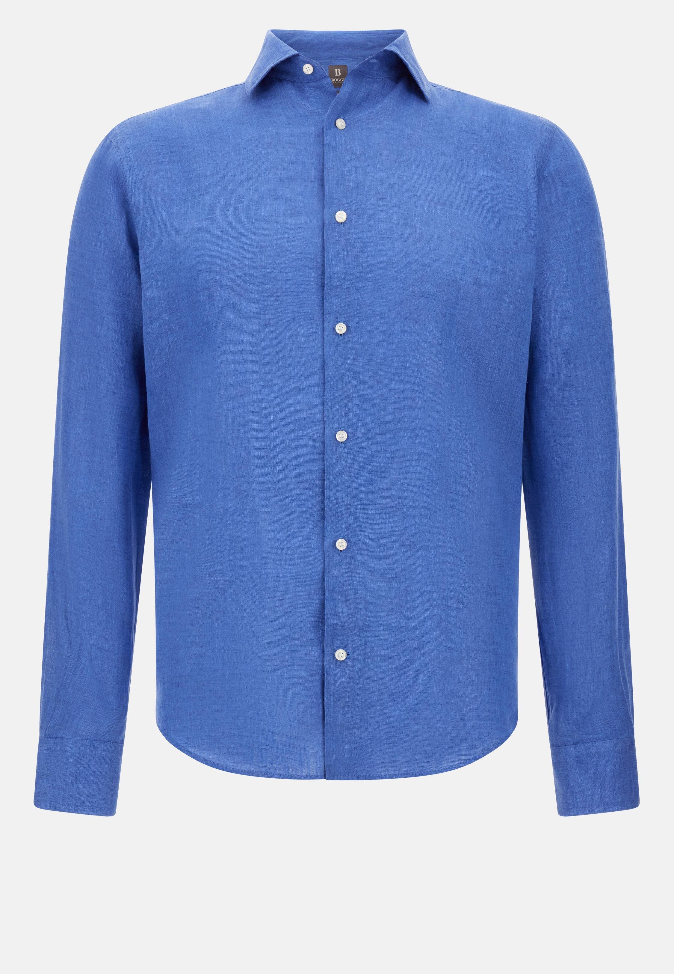 MDBL Linen Shirt Regular Fit, Medium Blue, large image number 4