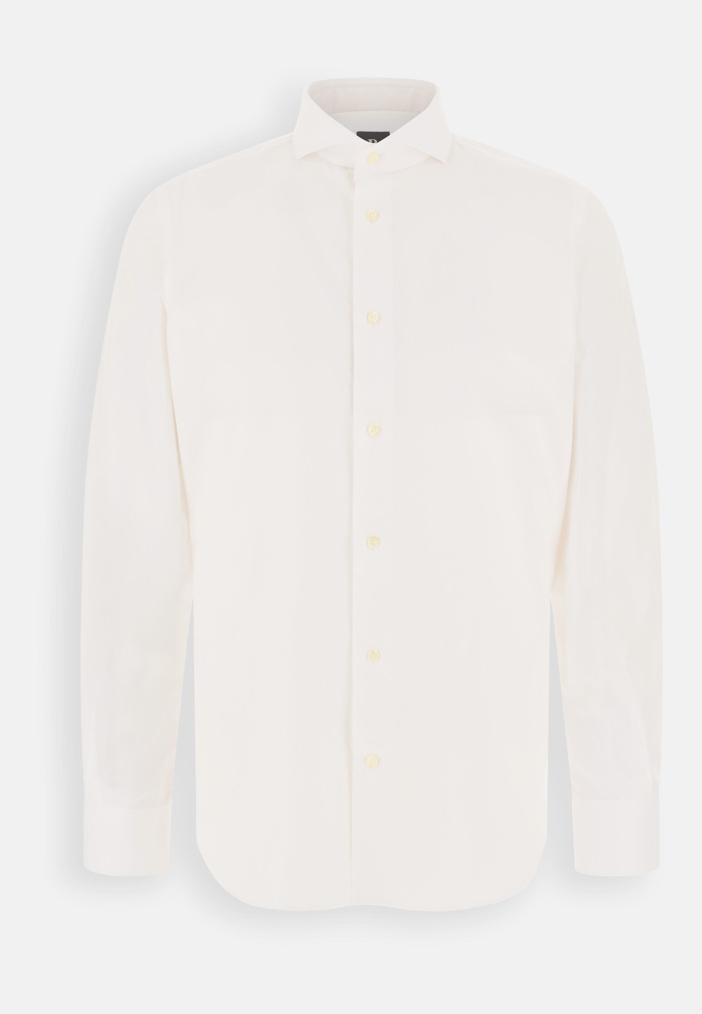 Shirt in Slim Fit Cotton Dobby, White, White, large image number 5