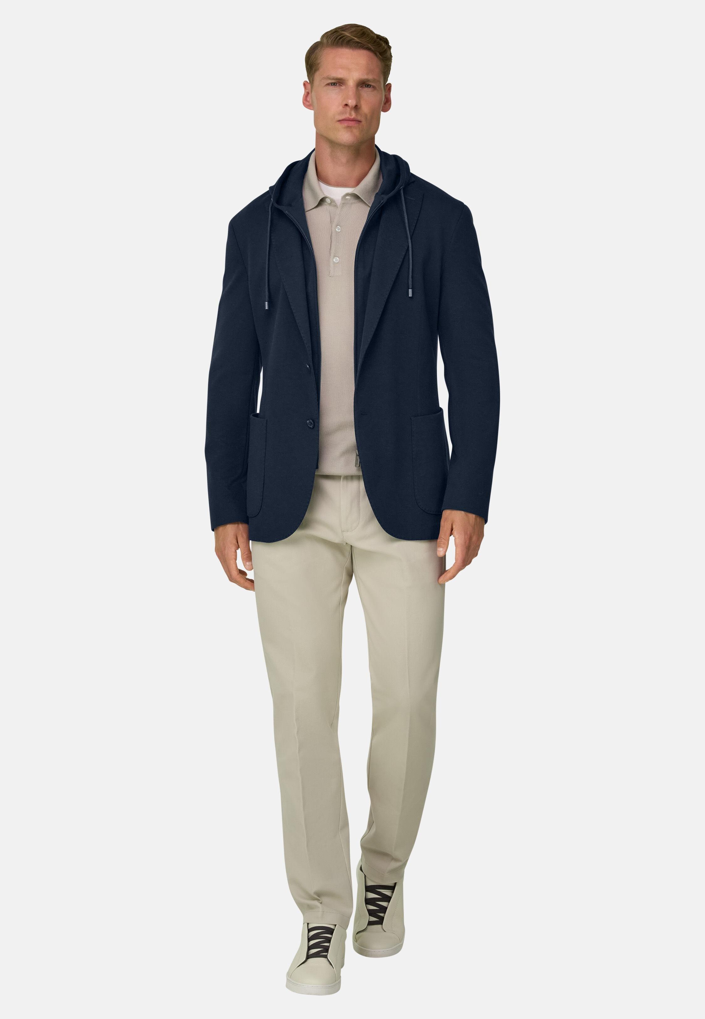 Madison Sweatshirt Blazer B Jersey, Navy Blue, Navy blue, large image number 0