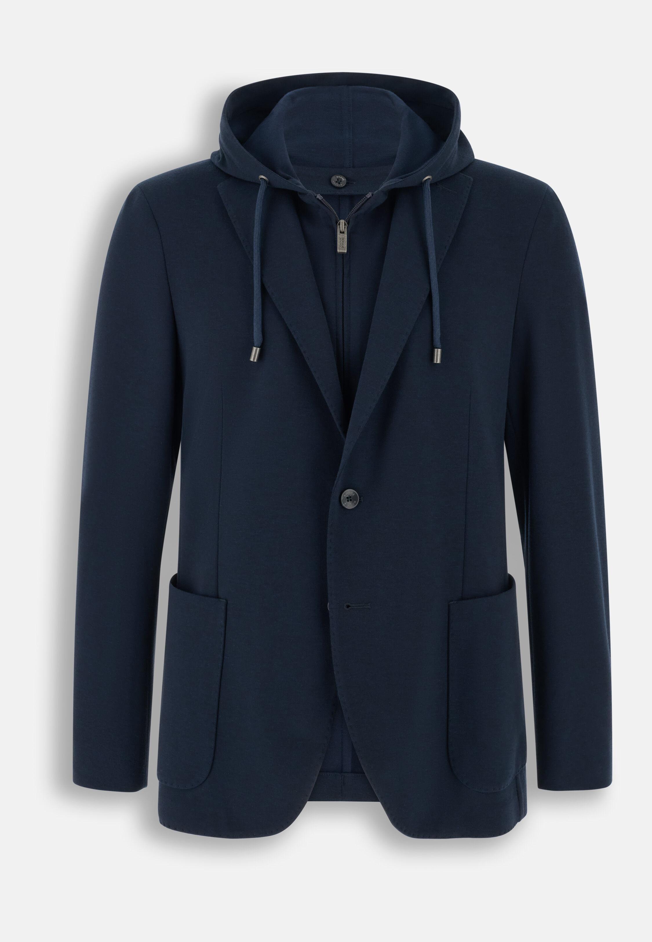 Madison Sweatshirt Blazer B Jersey, Navy Blue, Navy blue, large image number 4