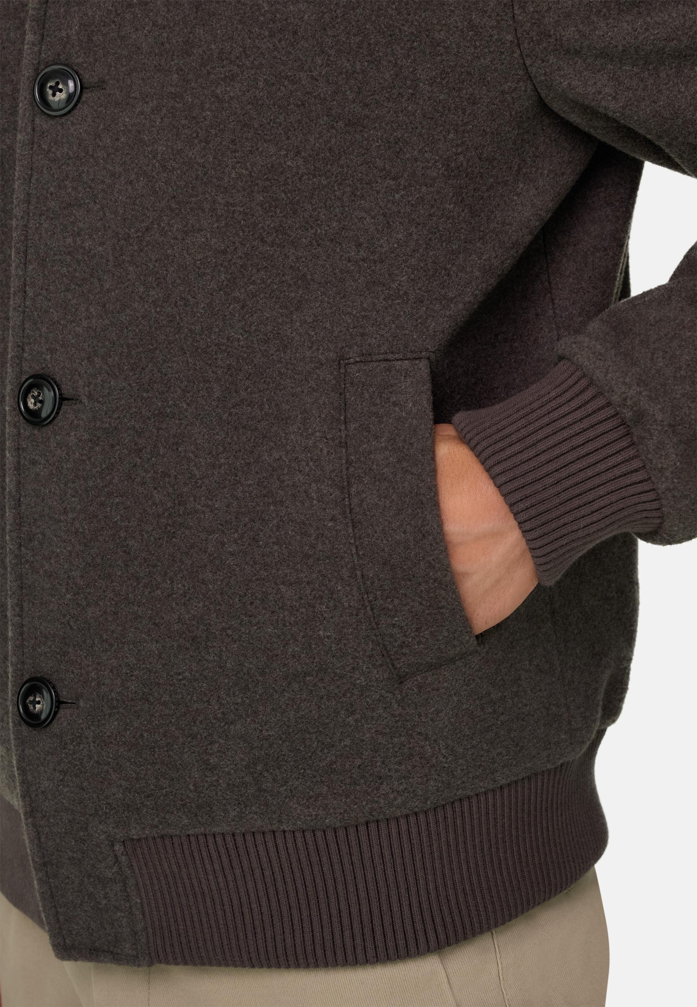 Wool Blend Blouson Taupe, Taupe, medium