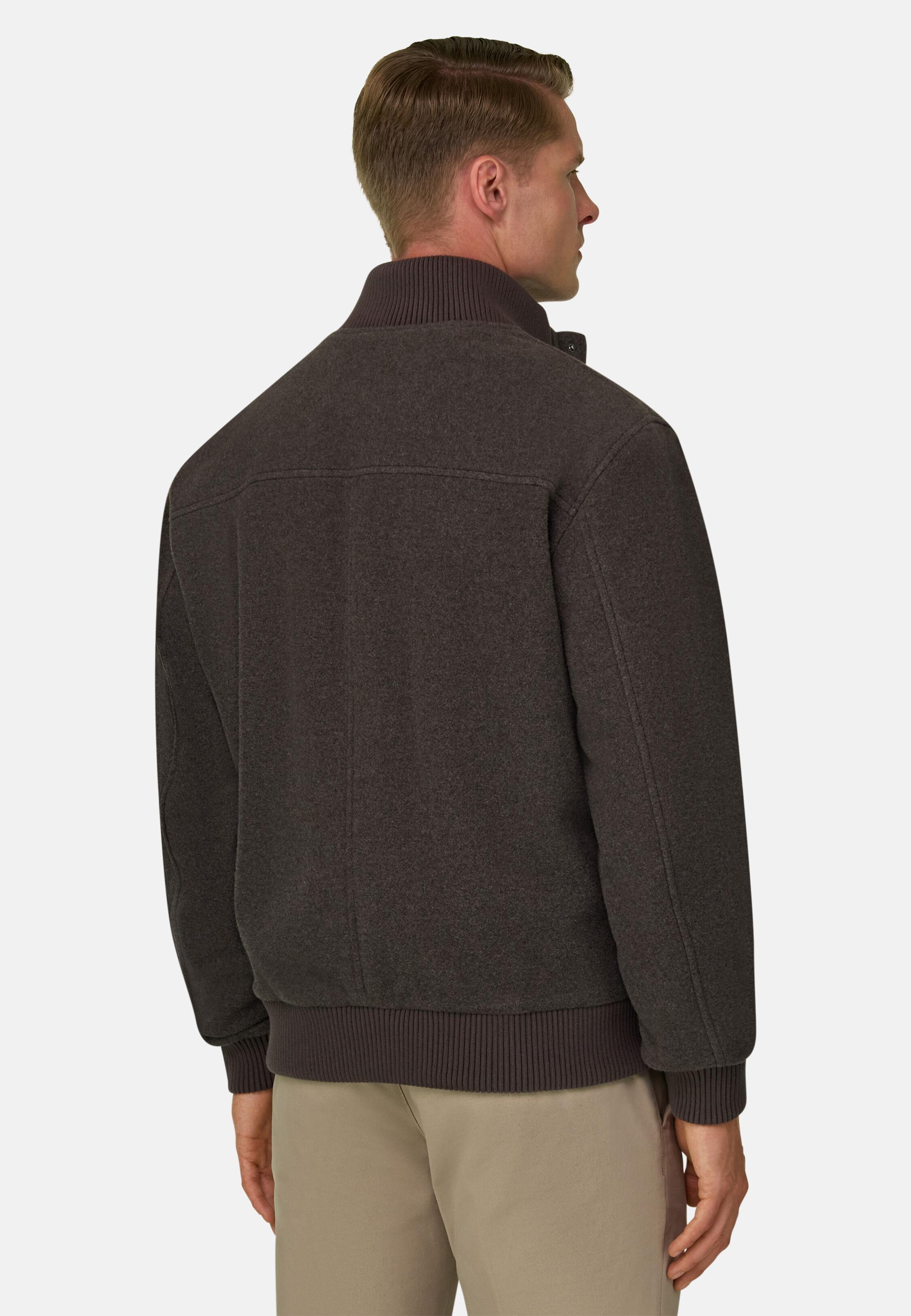 Wool Blend Blouson Taupe, Taupe, medium