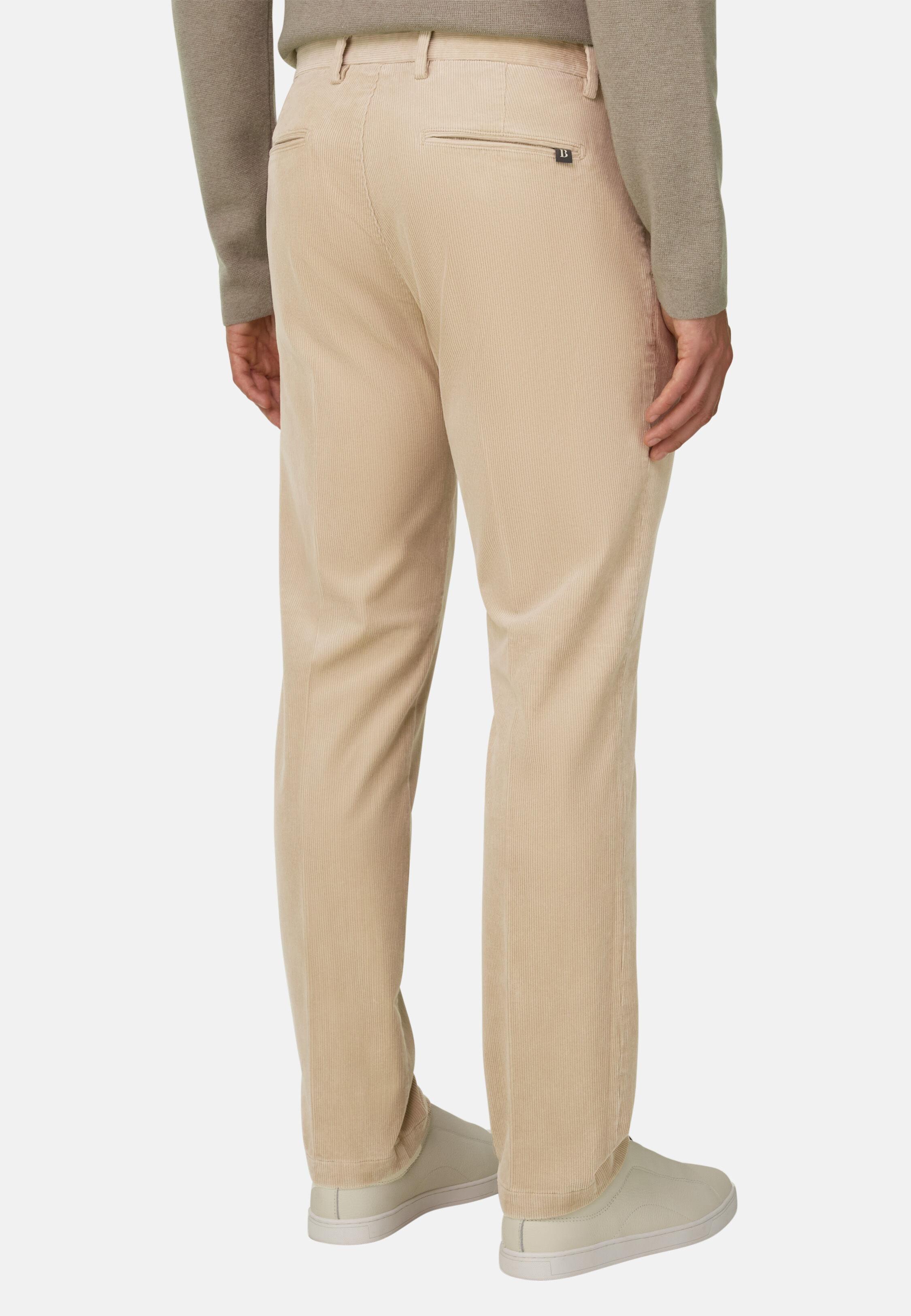 Trousers in Stretch Velvet, Sand, Sand, large image number 5