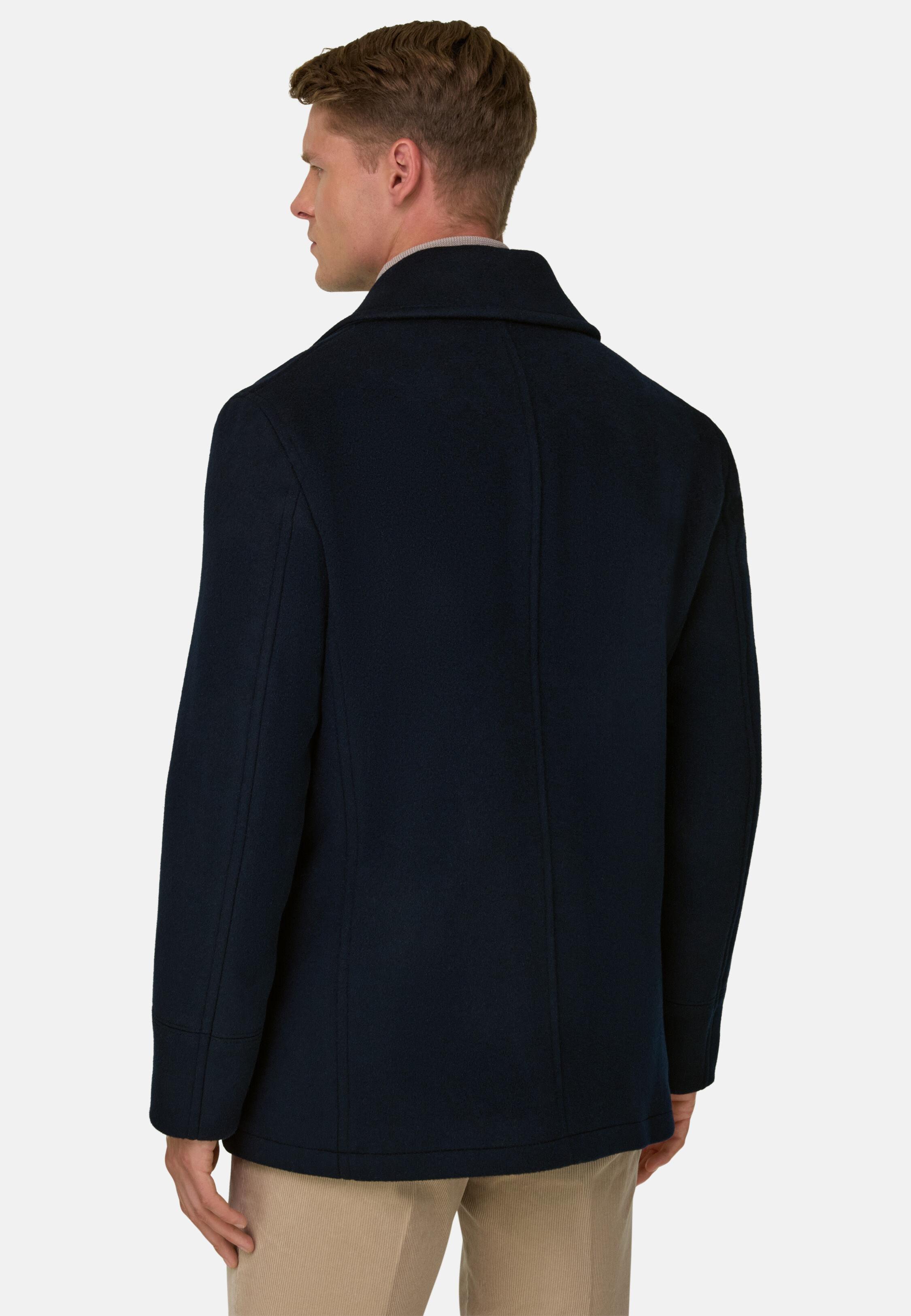 Wool Nylon Blend Peacoat, Navy blue, large image number 3