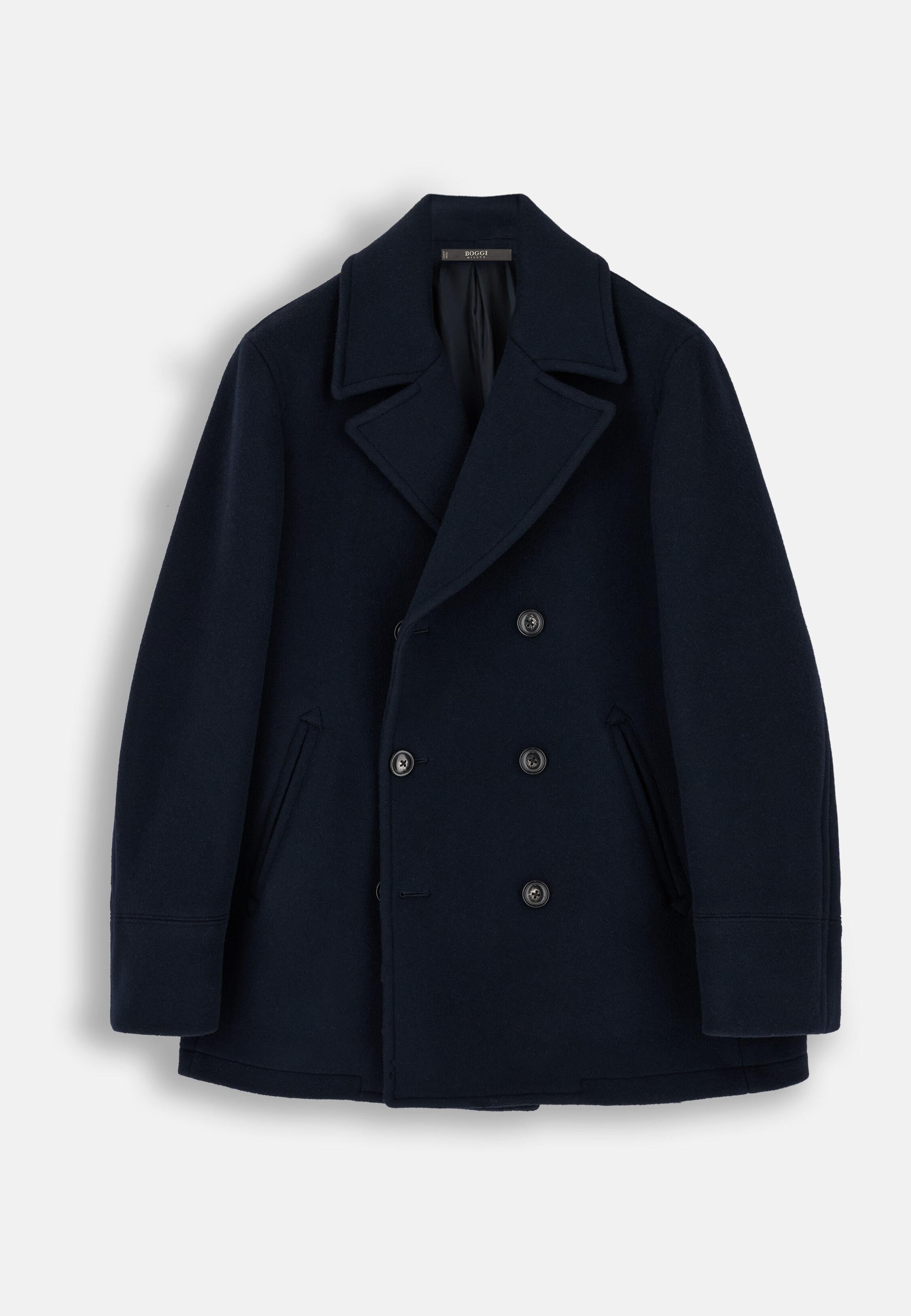 Wool Nylon Blend Peacoat, Navy blue, large image number 5