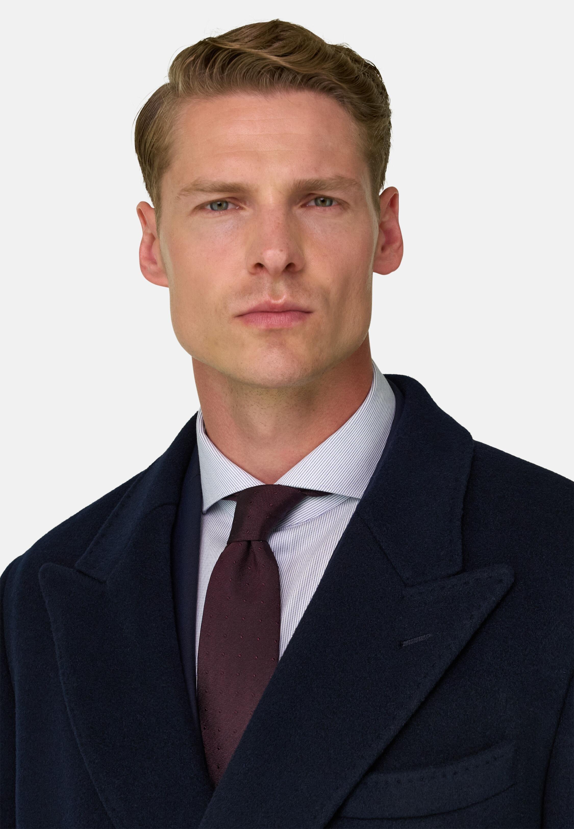 Double-Breasted Wool Coat, Navy blue, Navy blue, large image number 3