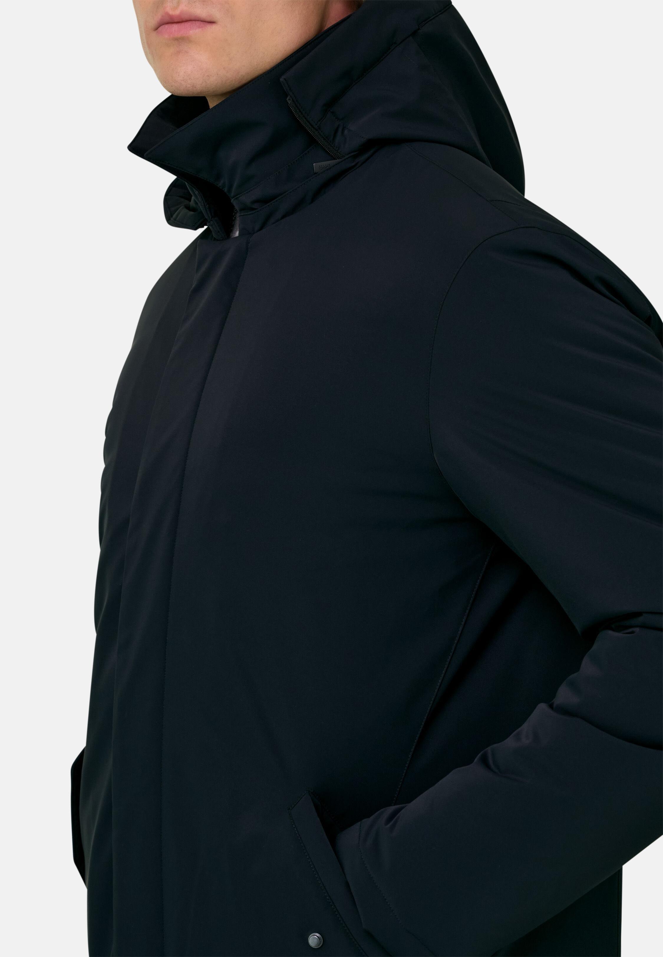 Technical Fabric Raincoat, Navy Blue, Navy blue, large image number 3