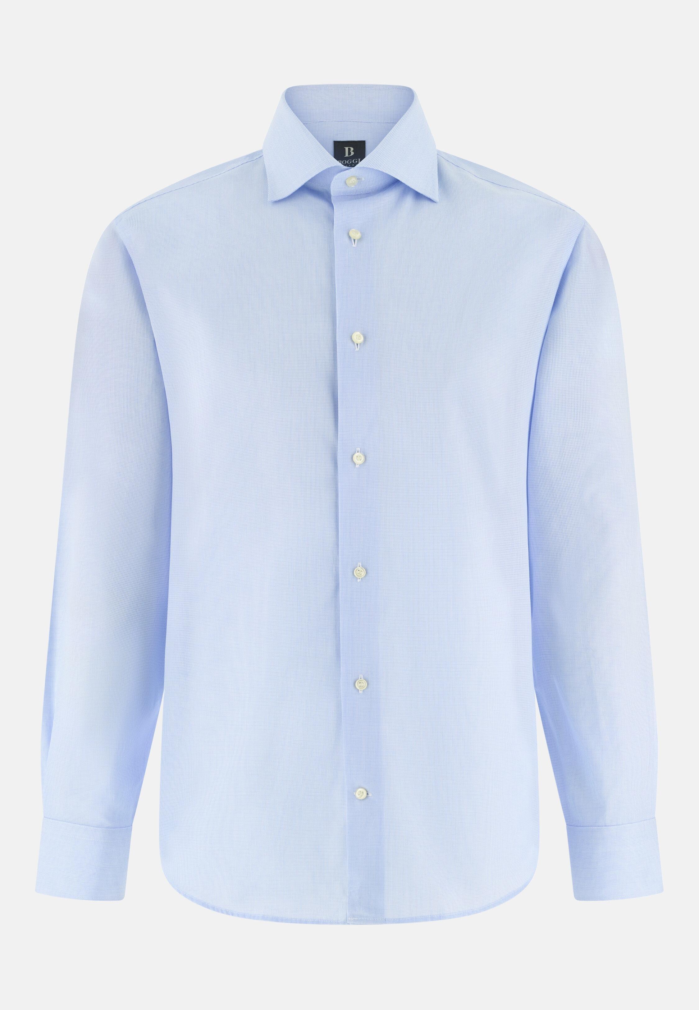 Check Windsor Collar Shirt Slim Fit, Light Blue, Light Blue, large image number 4