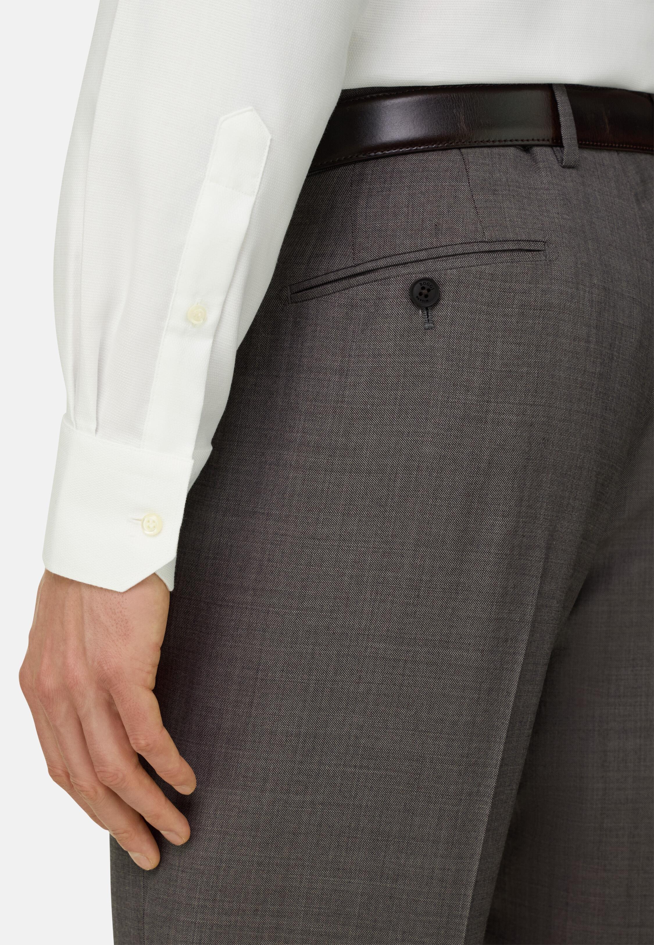 Dobby Windsor Collar Shirt Slim Fit White, White, large image number 2