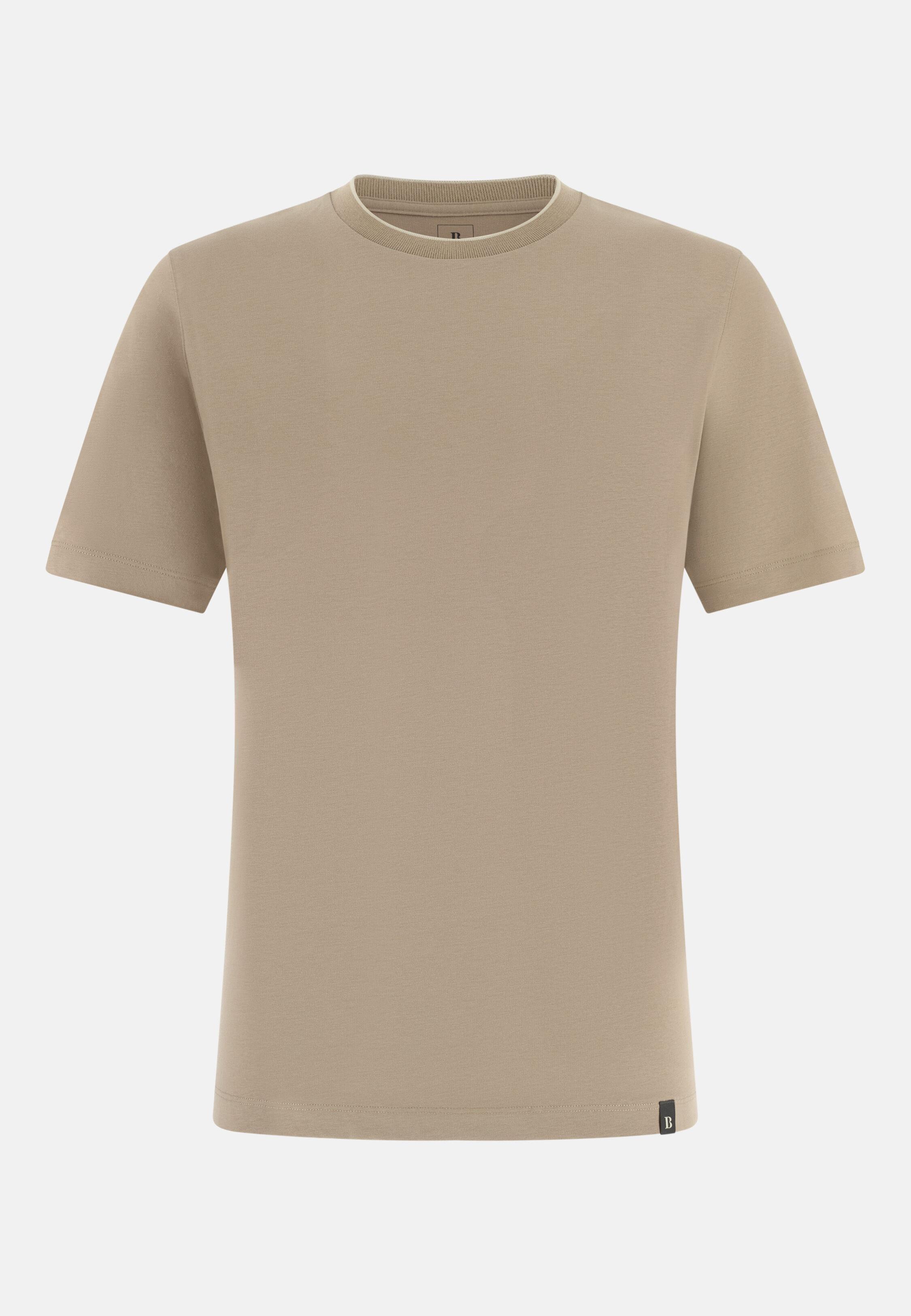 Cotton/Tencel T-Shirt Brown, Taupe, large image number 3