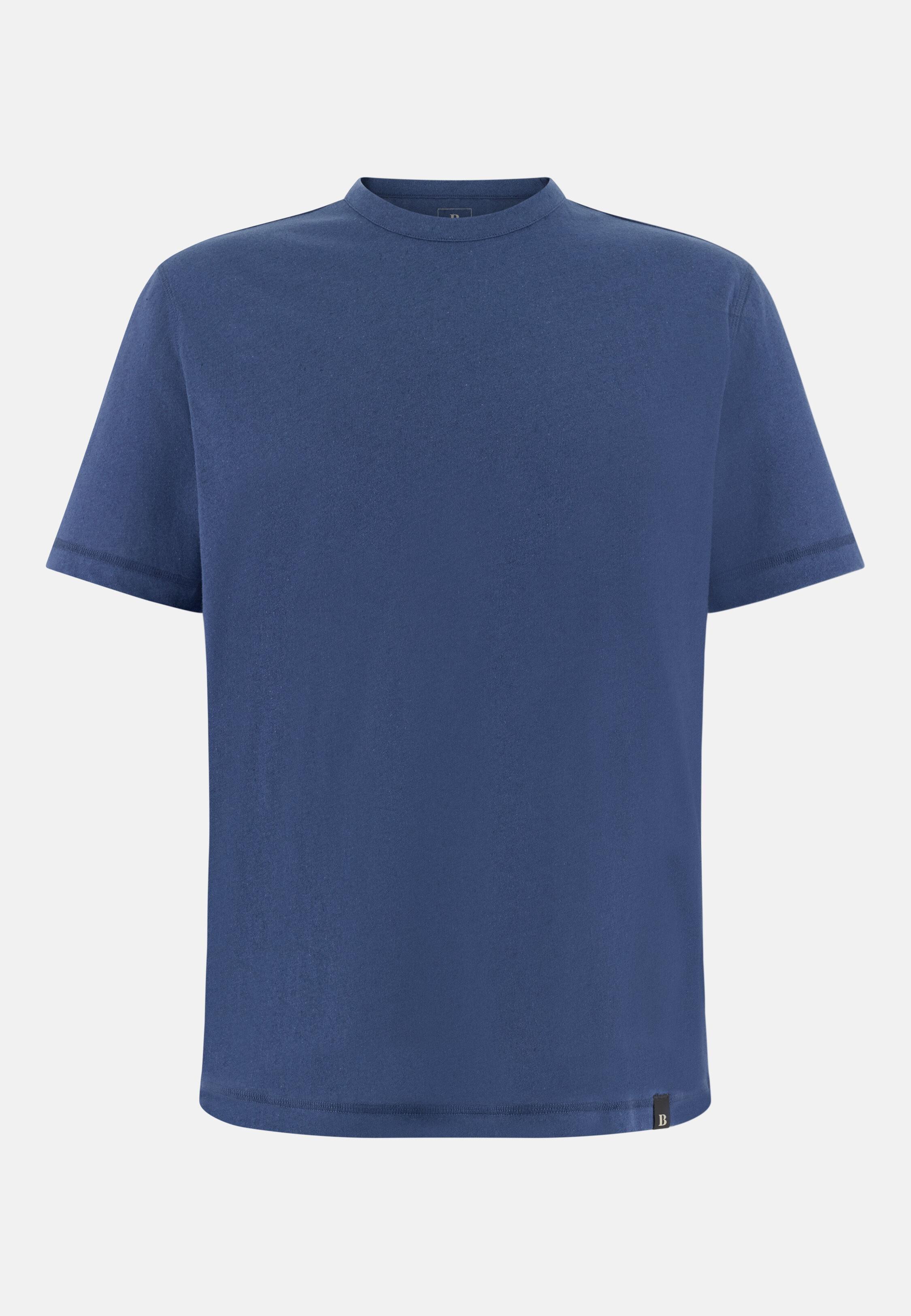 T Shirt Cotton Linen Blue, Indigo, large image number 3