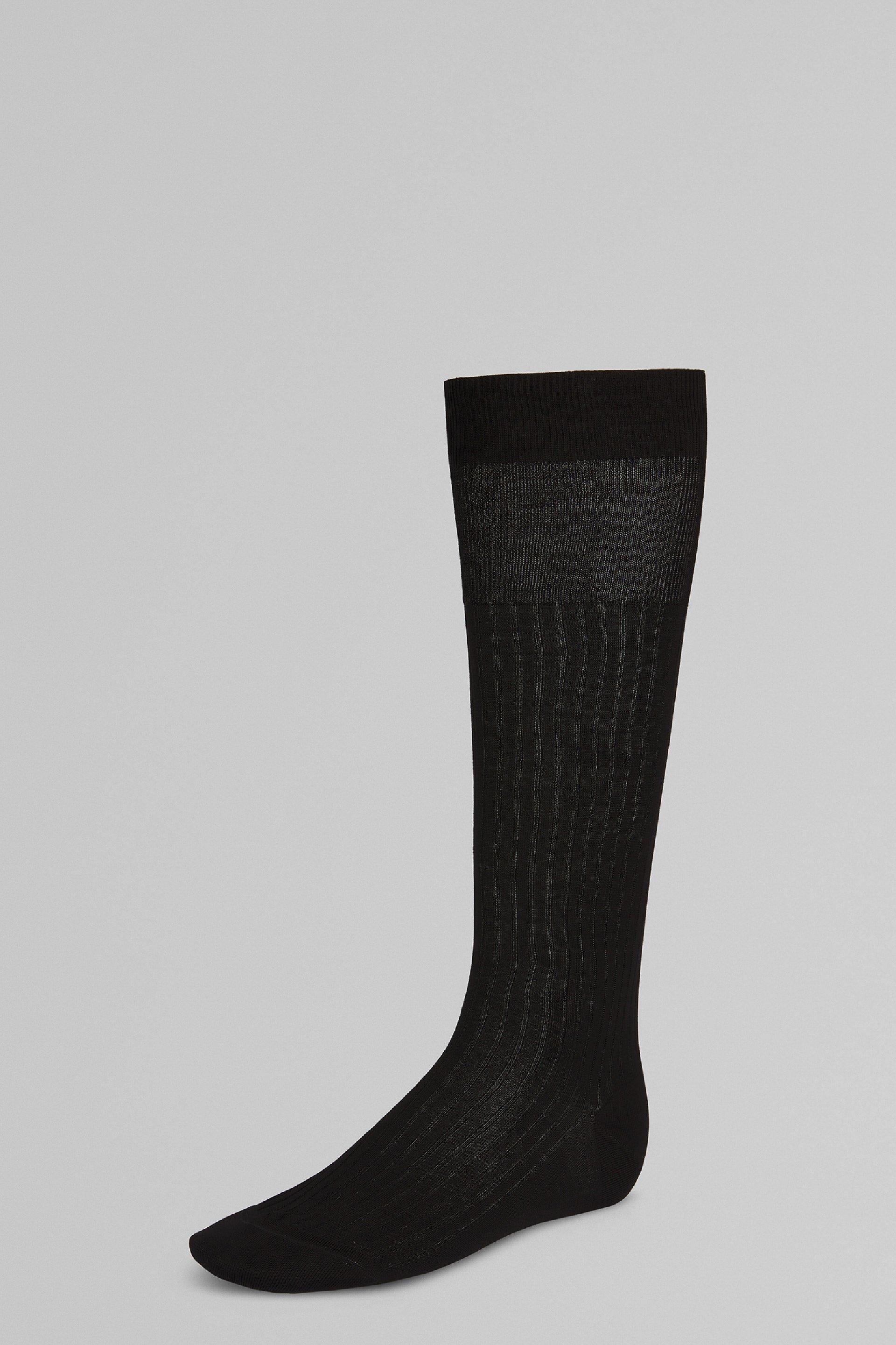 Black Cotton Socks, Black, large image number 0