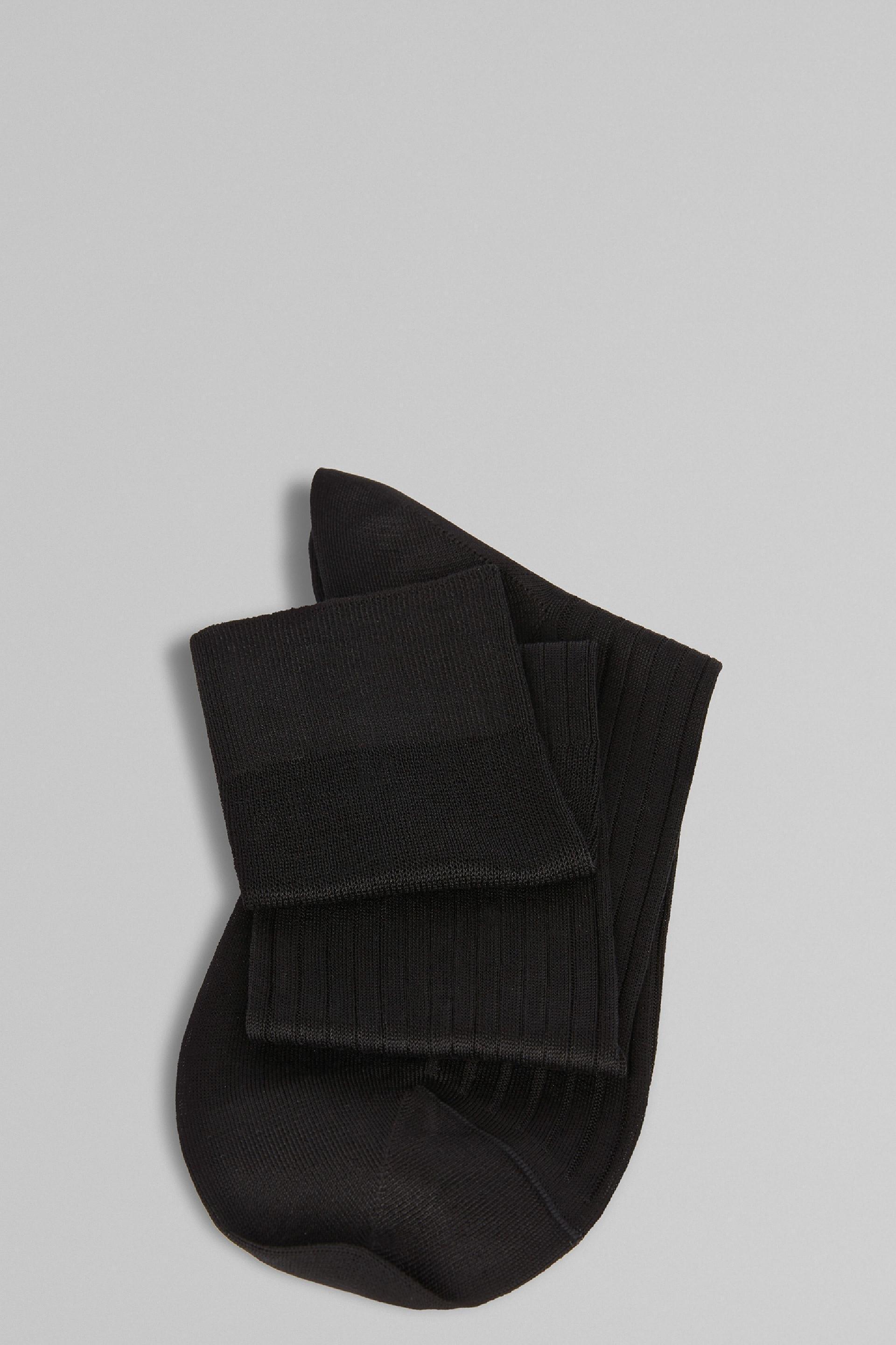 Black Cotton Socks, Black, large image number 1