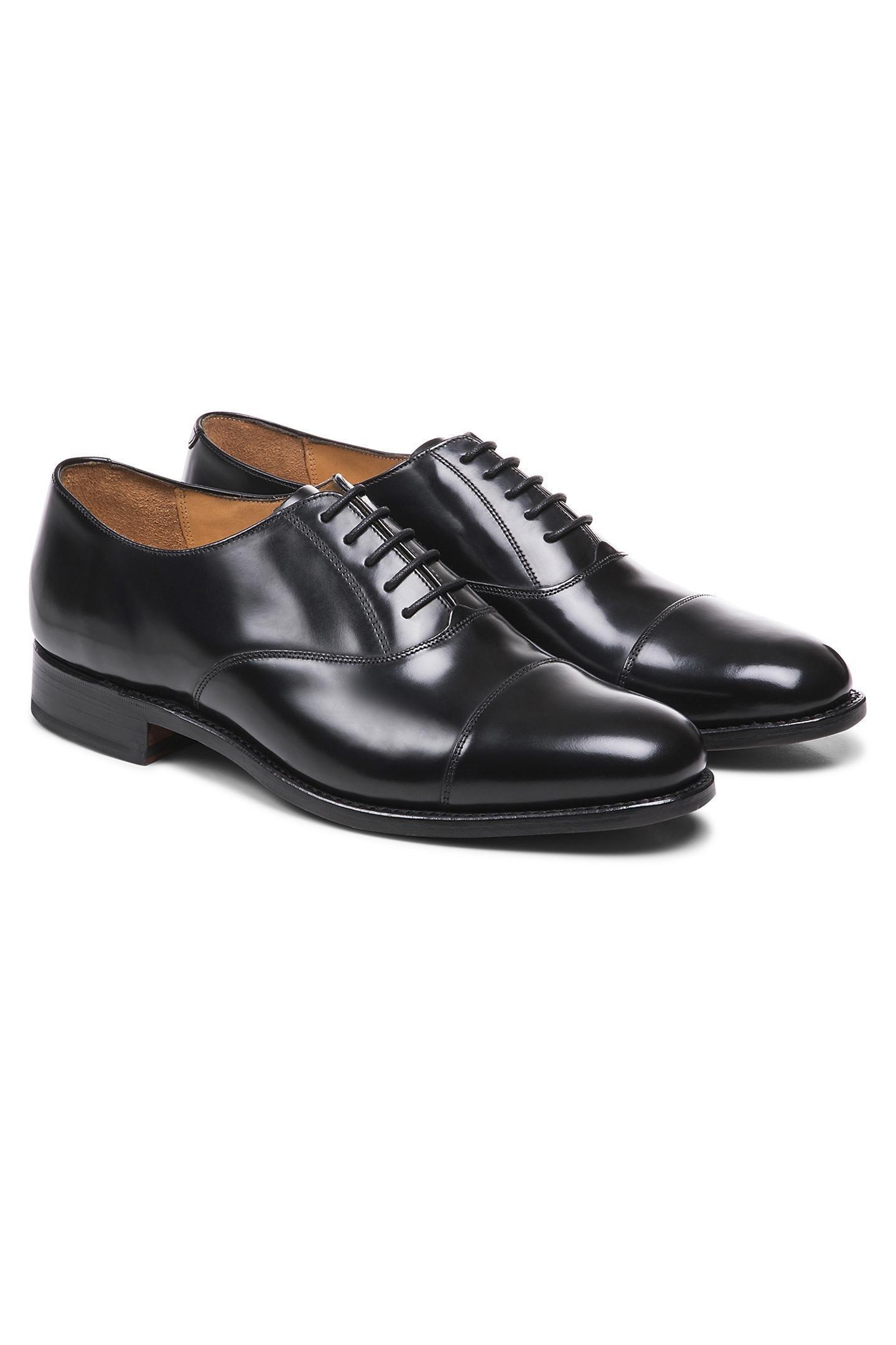 Black shiny dress store shoes