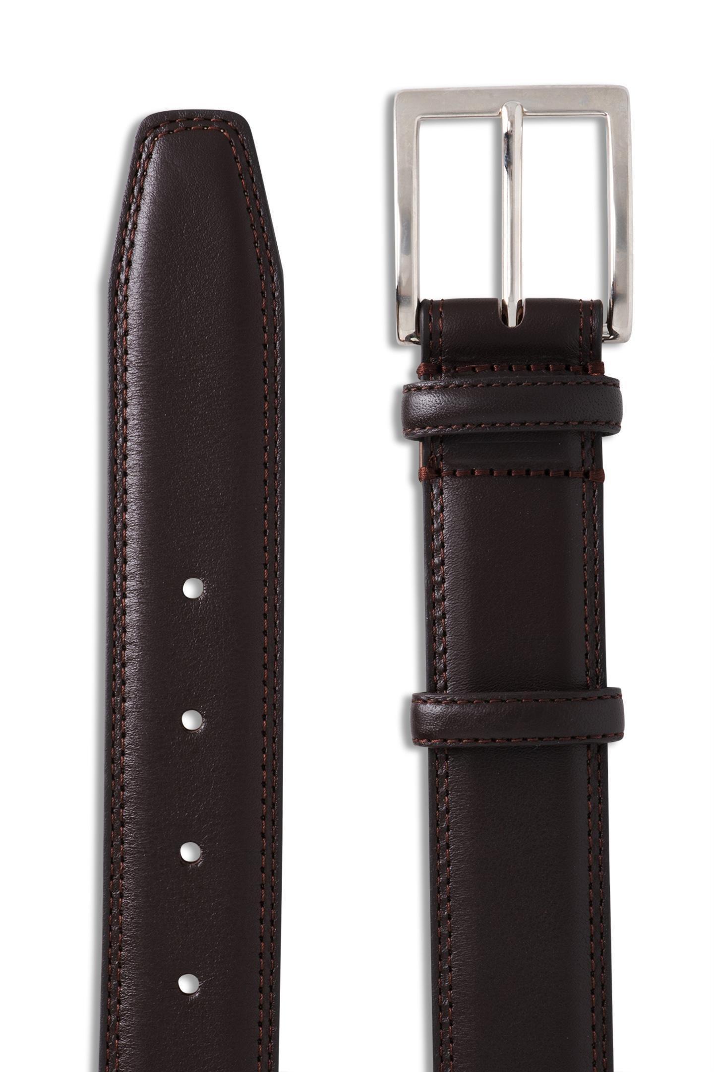 Brown Leather Belt, , large image number 1