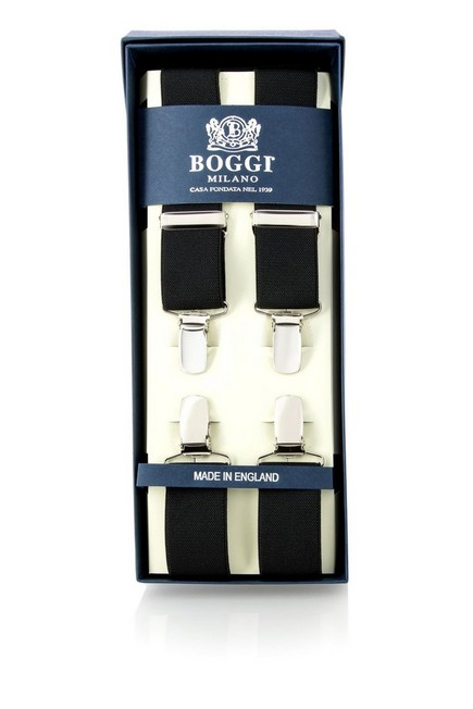 Boggi Milano - Black Elasticated Braces