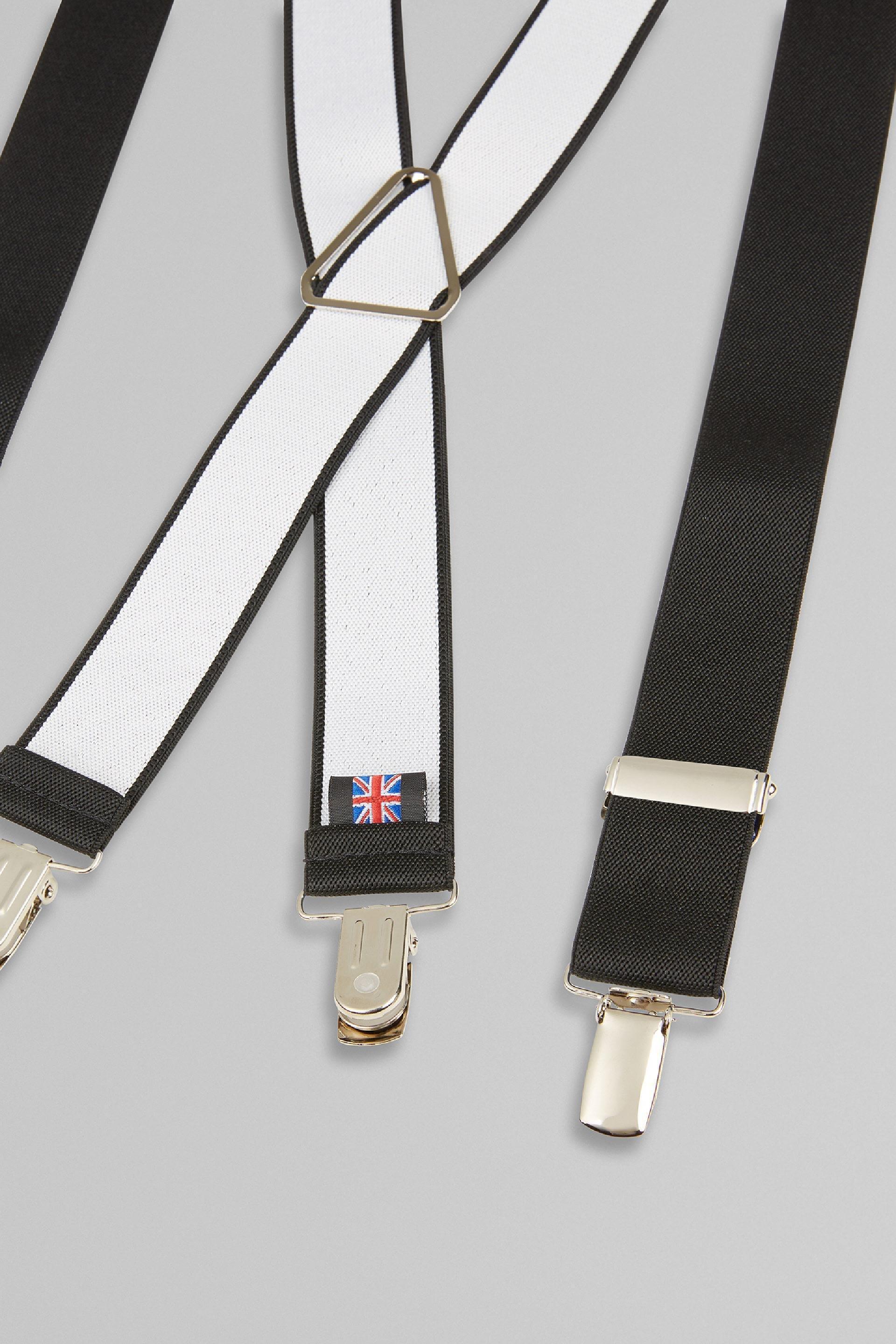 Black Elasticated Braces, , large image number 1