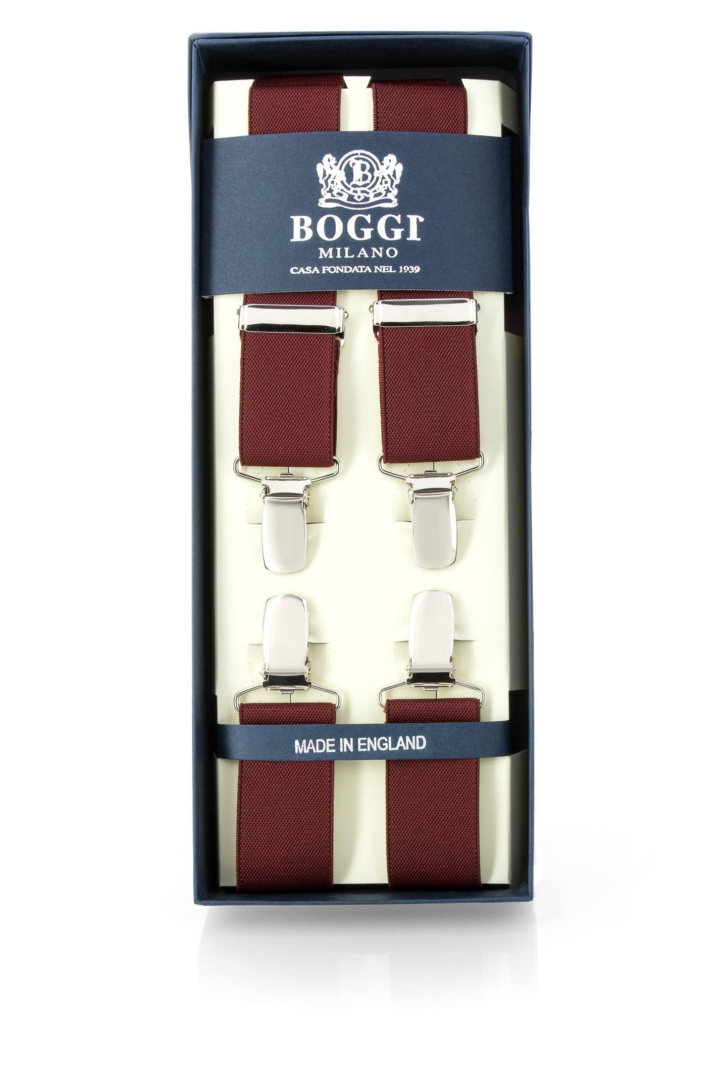 Burgundy Elasticated Braces, Burgundy, large image number 0