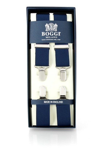 Boggi Milano - Blue Elasticated Braces