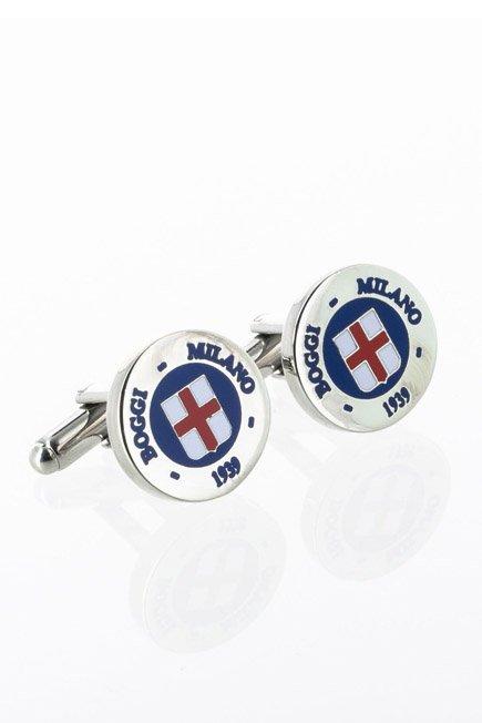 Circular Logo Crest Cufflinks Blue, 3901_FULL, medium
