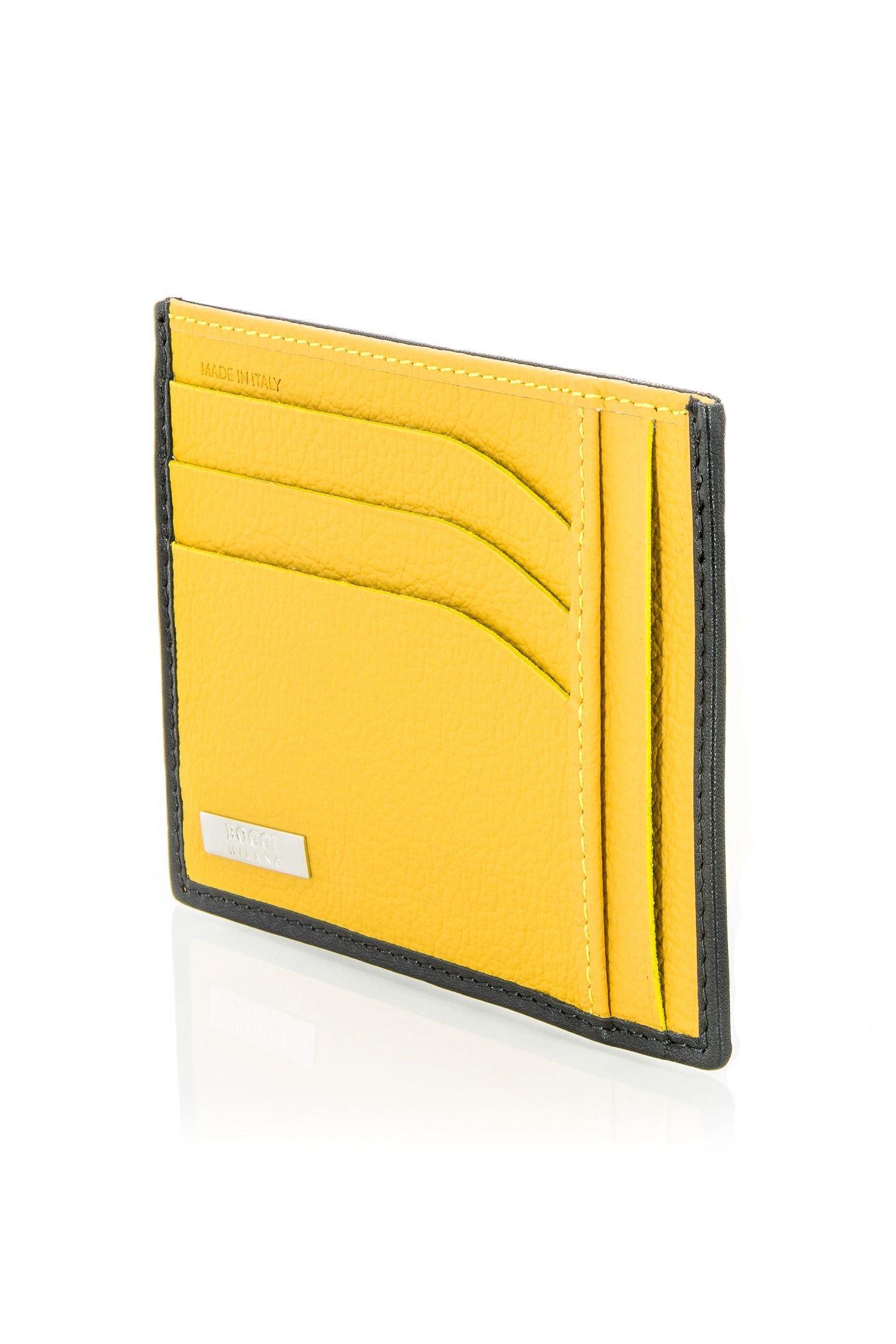 Black Soft Leather Card Wallet, Black, large image number 2