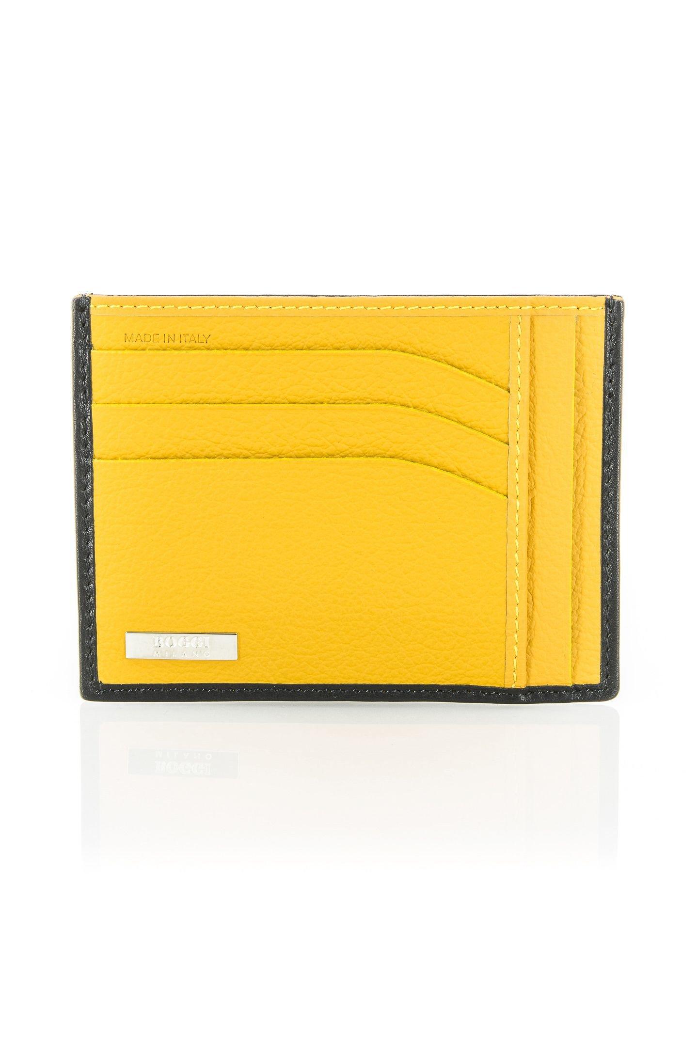 Black Soft Leather Card Wallet, Black, large image number 3