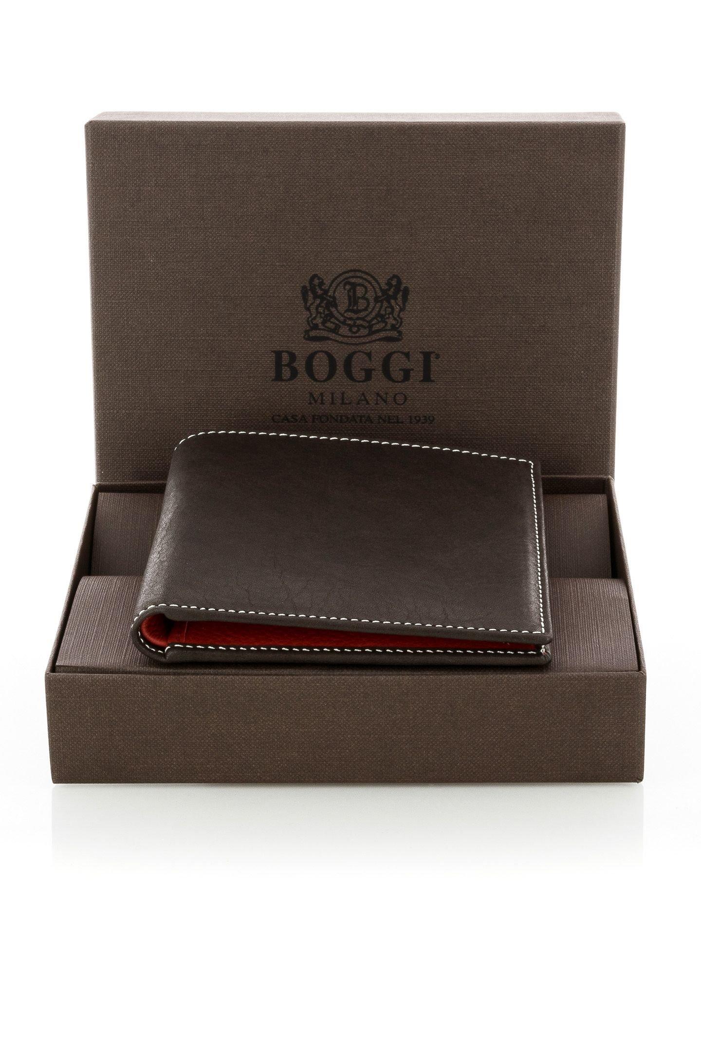 Brown Soft Leather Book Wallet, Dark brown, large image number 0
