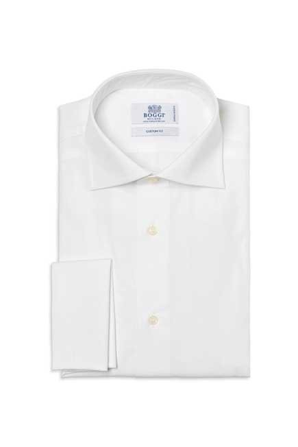 Boggi Milano - White Cotton Pinspot Shirt - Slim