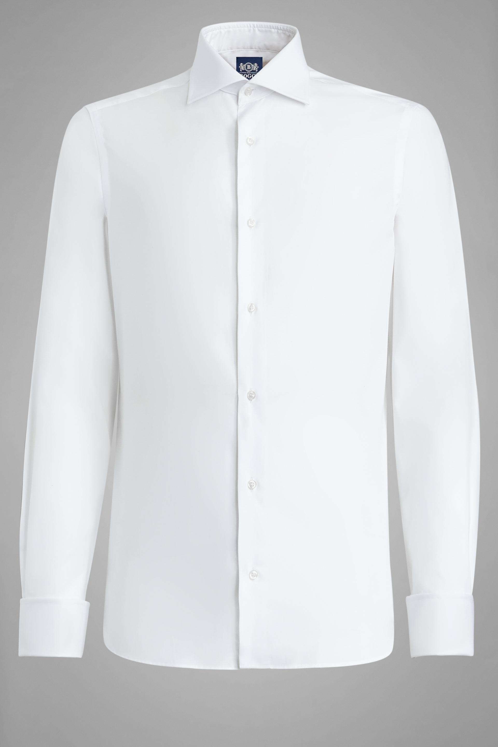 White Slim Cotton Pinspot Shirt, , large image number 3