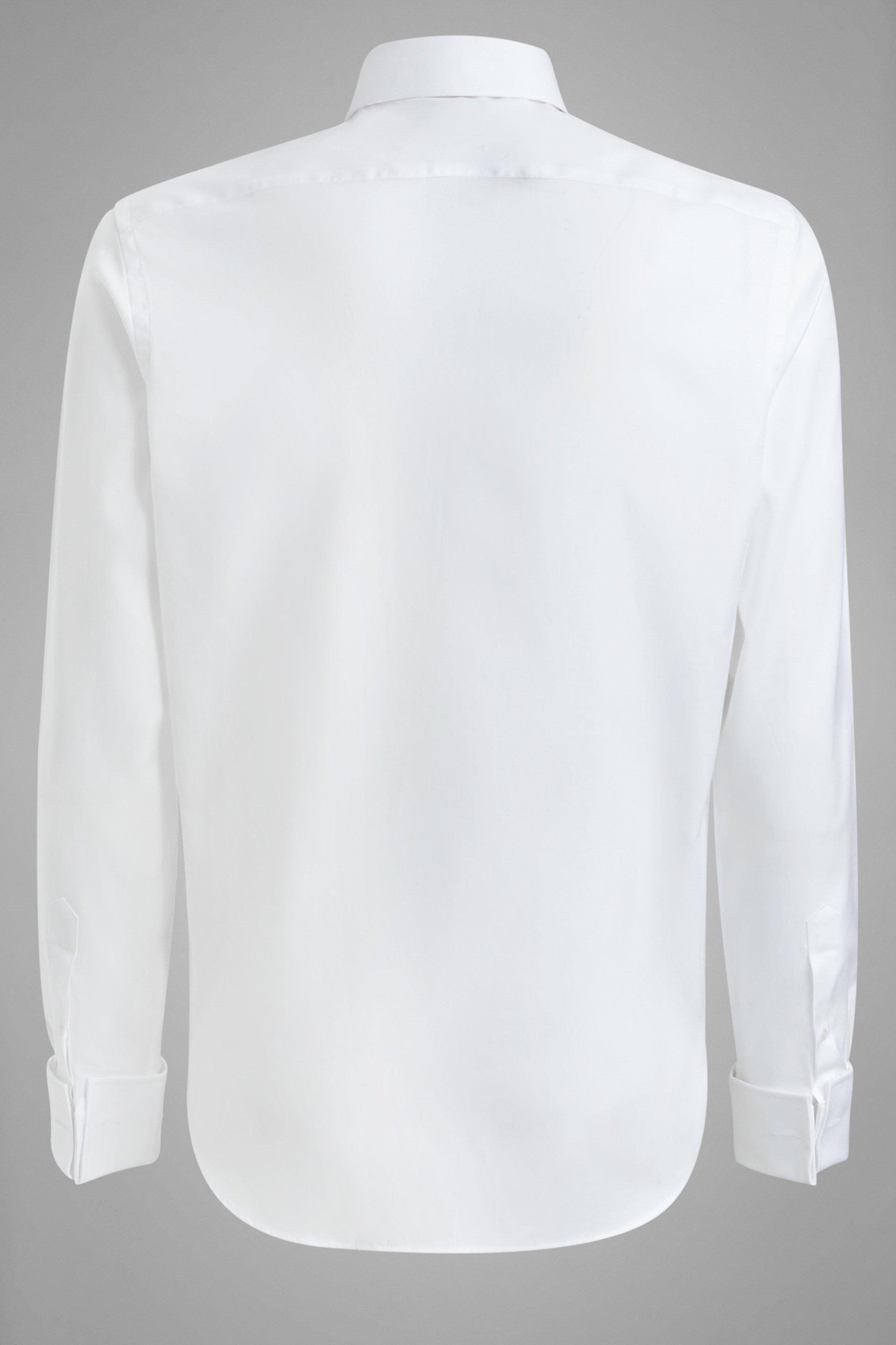 Boggi Milano - White Slim Cotton Pinspot Shirt