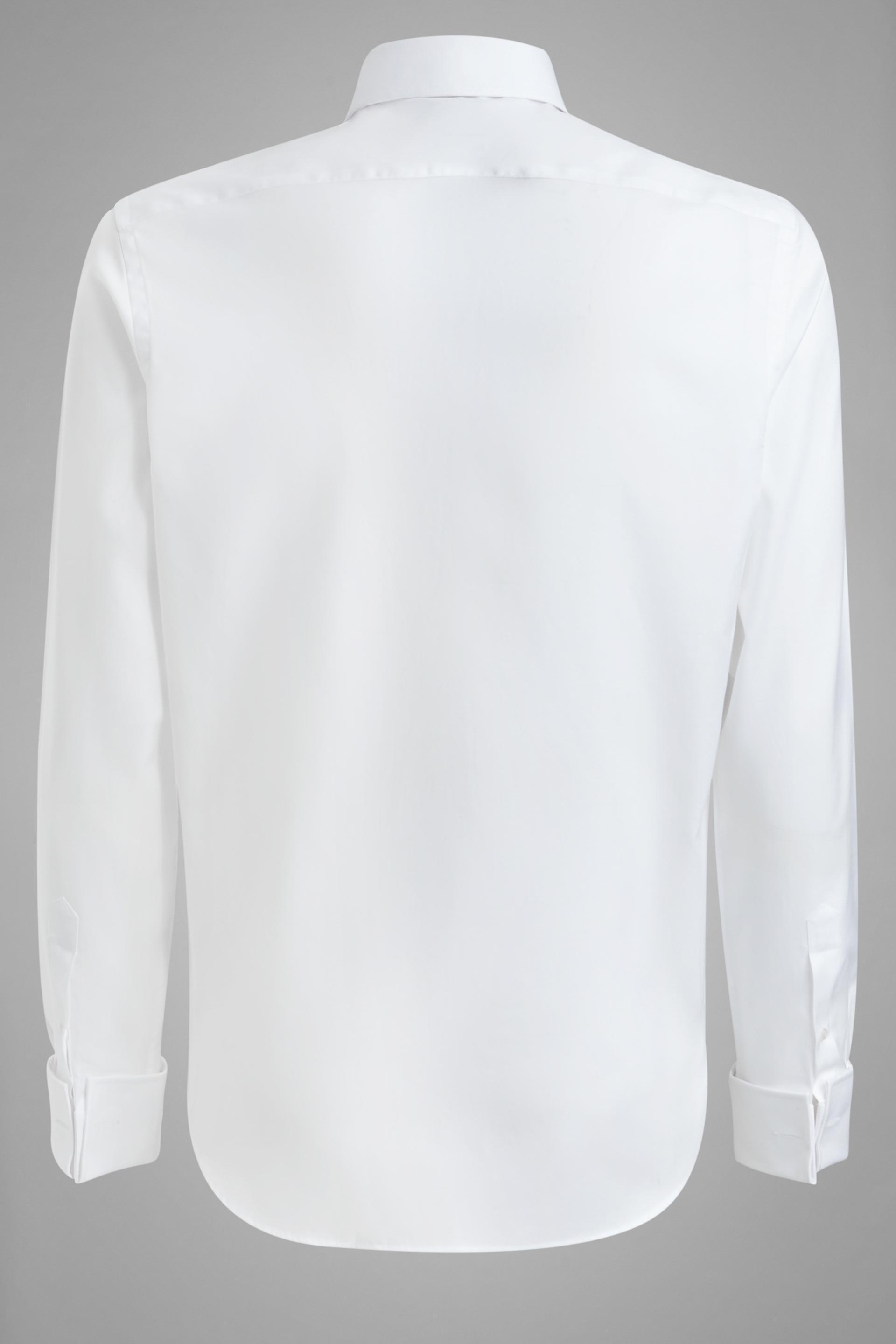 Boggi Milano - White Slim Cotton Pinspot Shirt