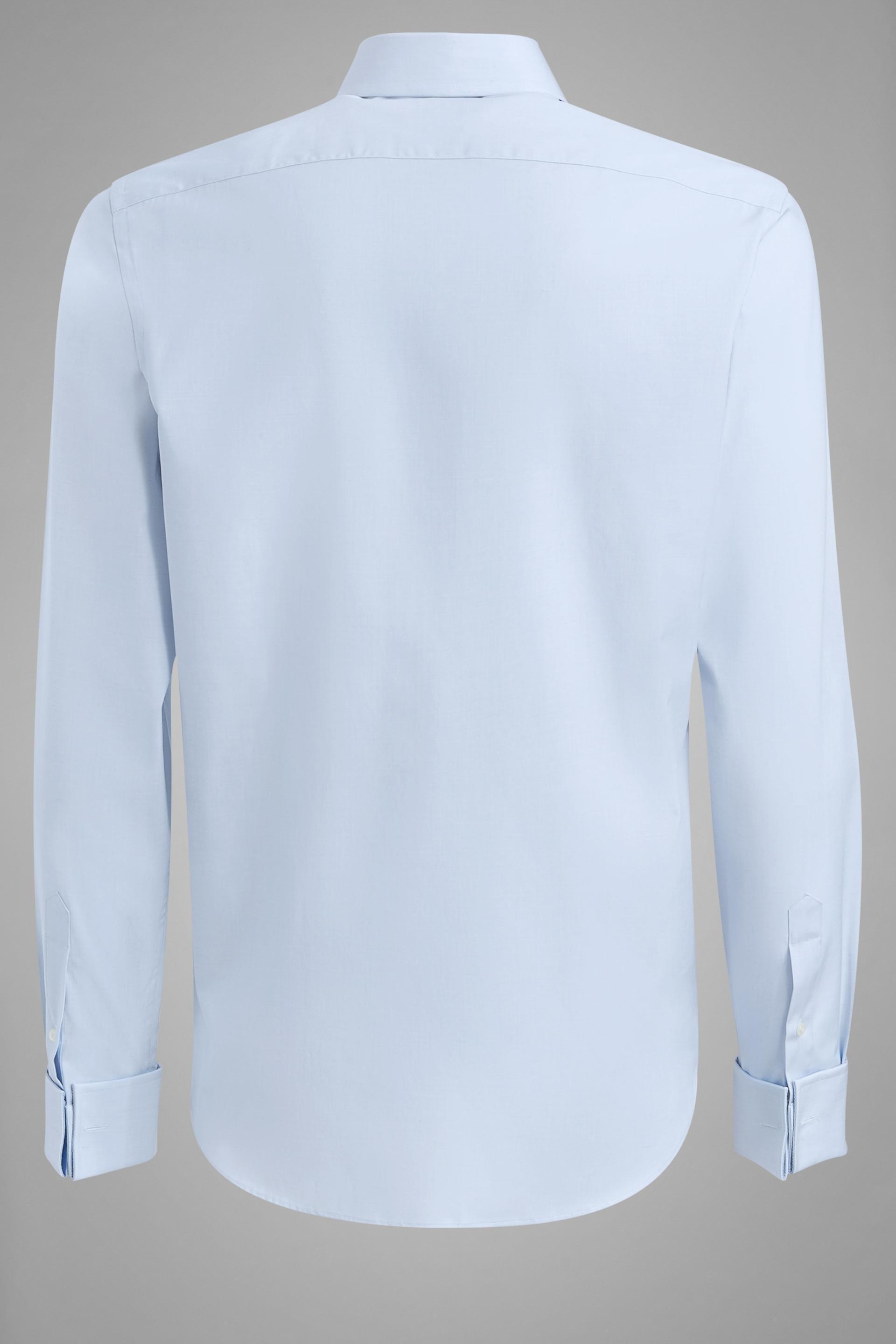 Blue Plain Tailored Formal Shirt, , large image number 5