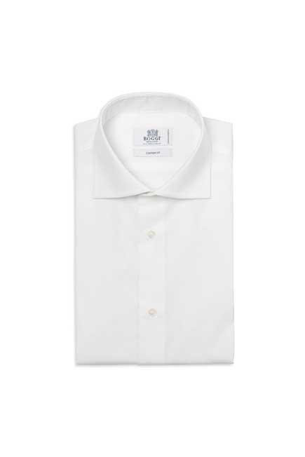 Double Cuff Two Ply Fil A Fil Stretch Easy Iron Cotton Shirt, 3901_BCO, large image number 0