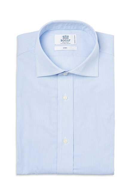 Two Ply Popeline Cotton Shirt Blue, , large image number 0