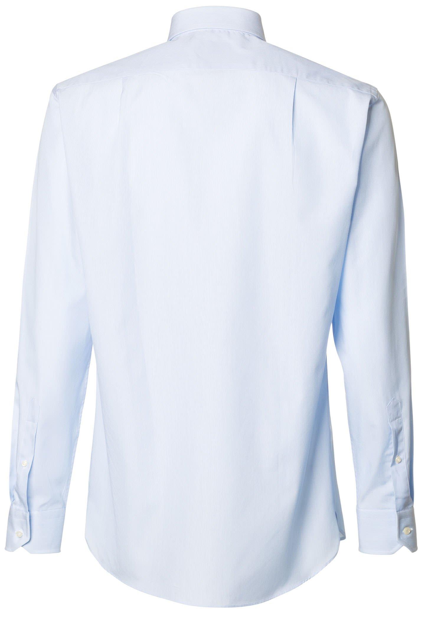 Two Ply Popeline Cotton Shirt Blue, , large image number 2