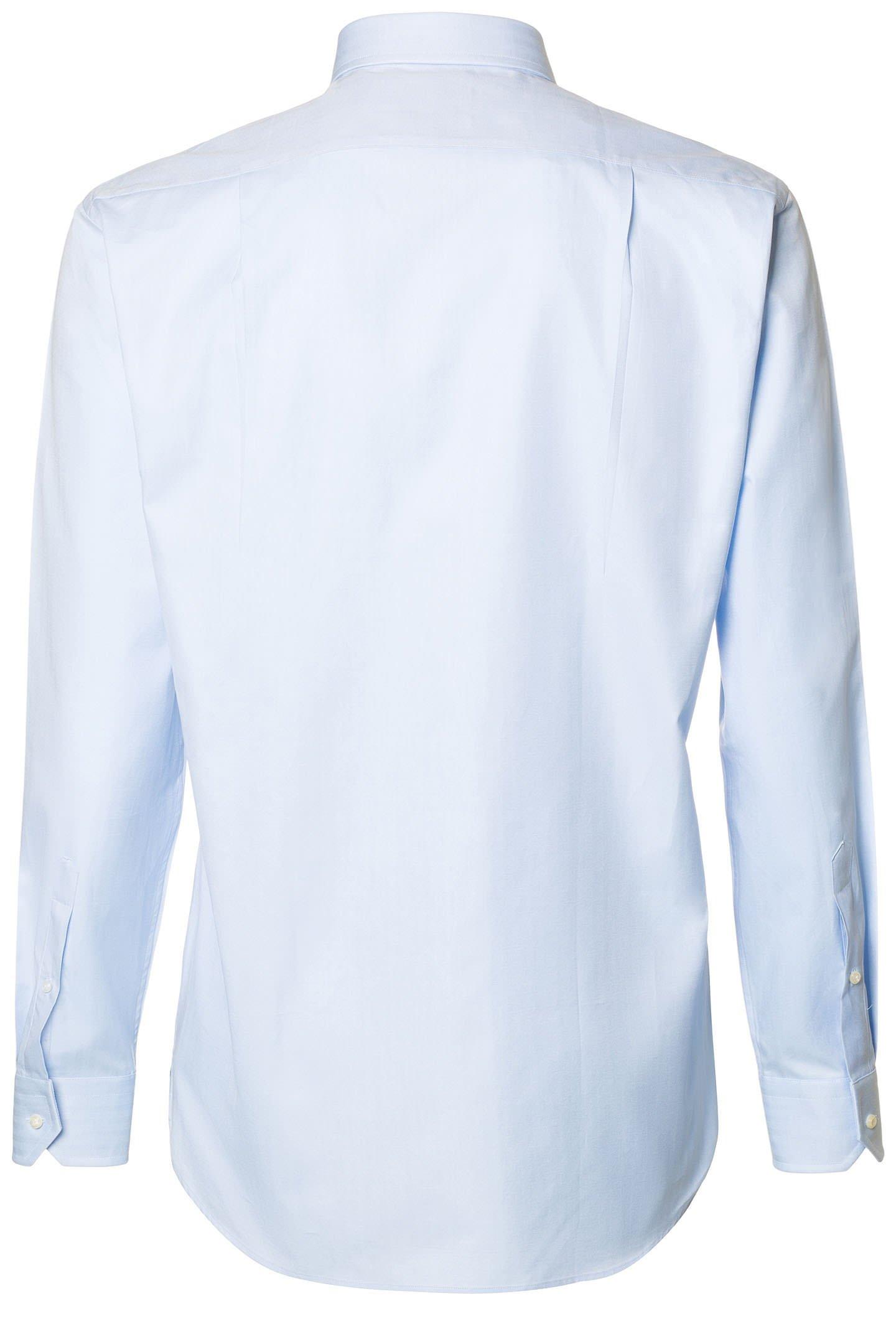 Blue Two Ply Twill Cotton Shirt, , large image number 2