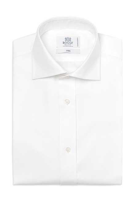 Boggi Milano - White Two Ply Twill Cotton Shirt