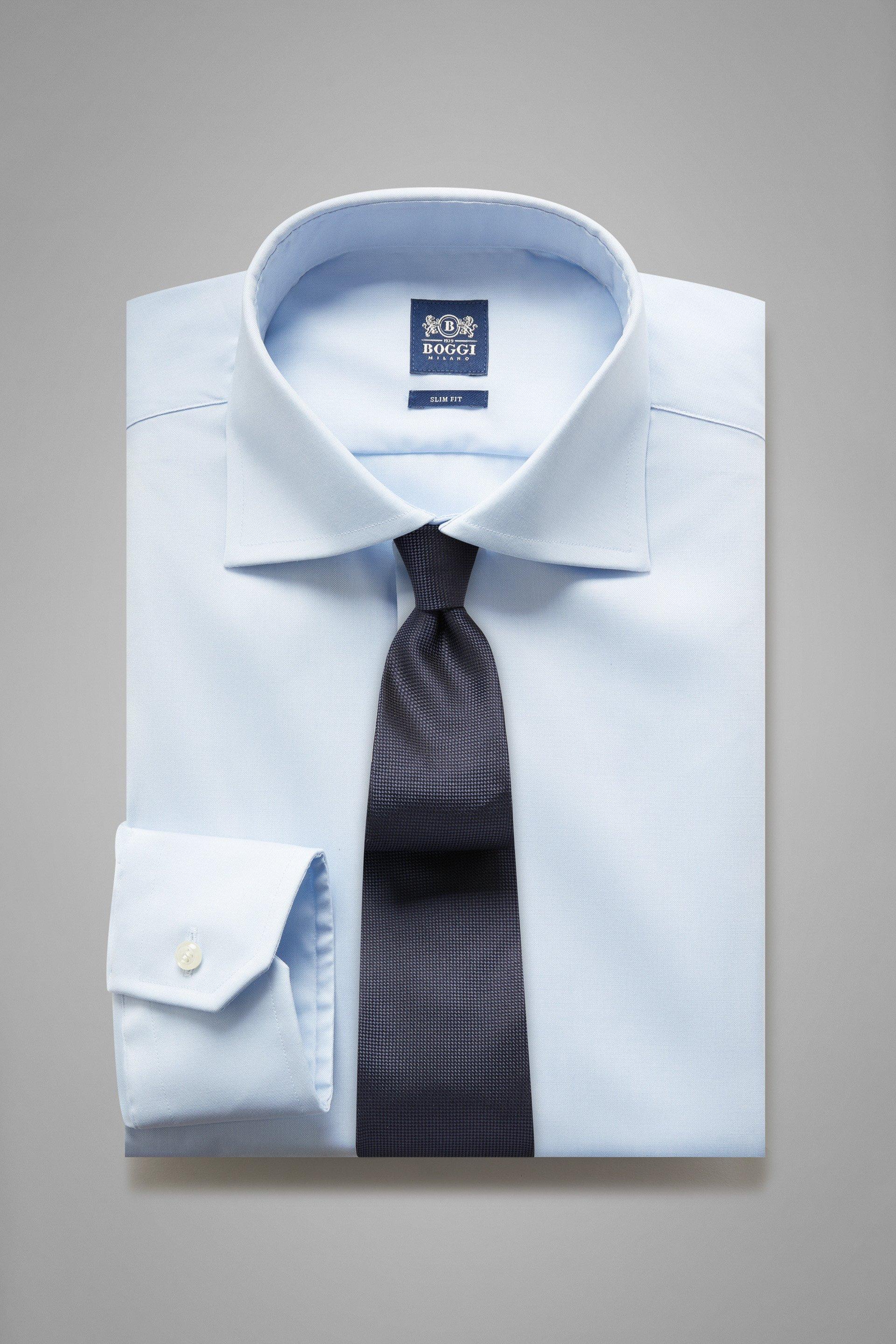 Blue Windsor Collar Slim Shirt, , large image number 0
