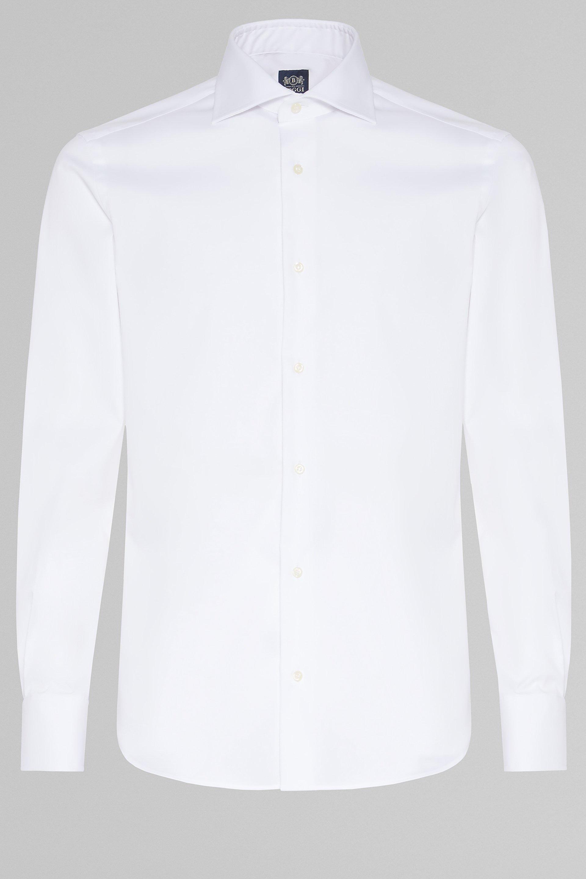 White Slim Stretch Cotton Shirt, , large image number 2