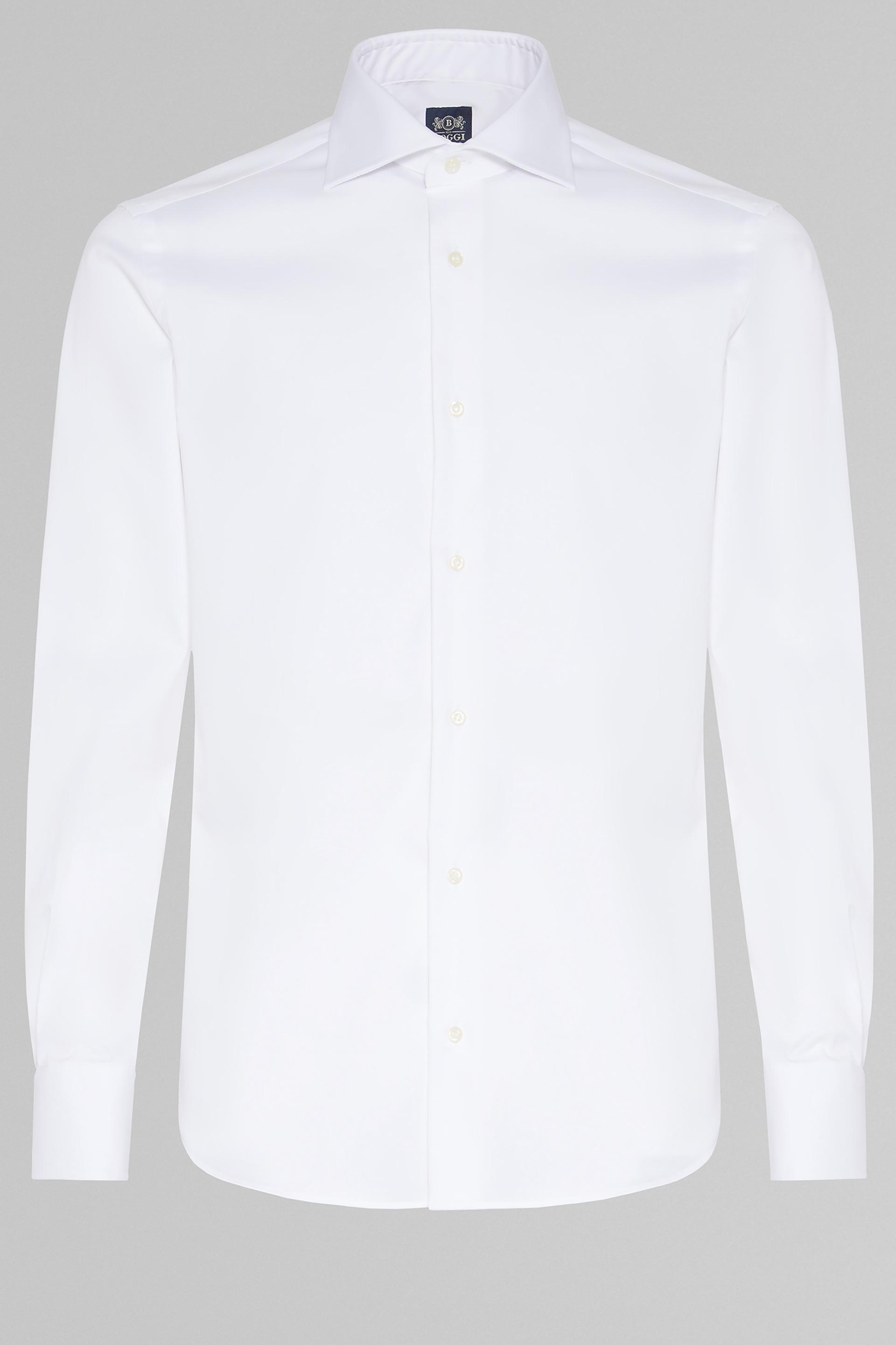 White Slim Stretch Cotton Shirt, , large image number 3