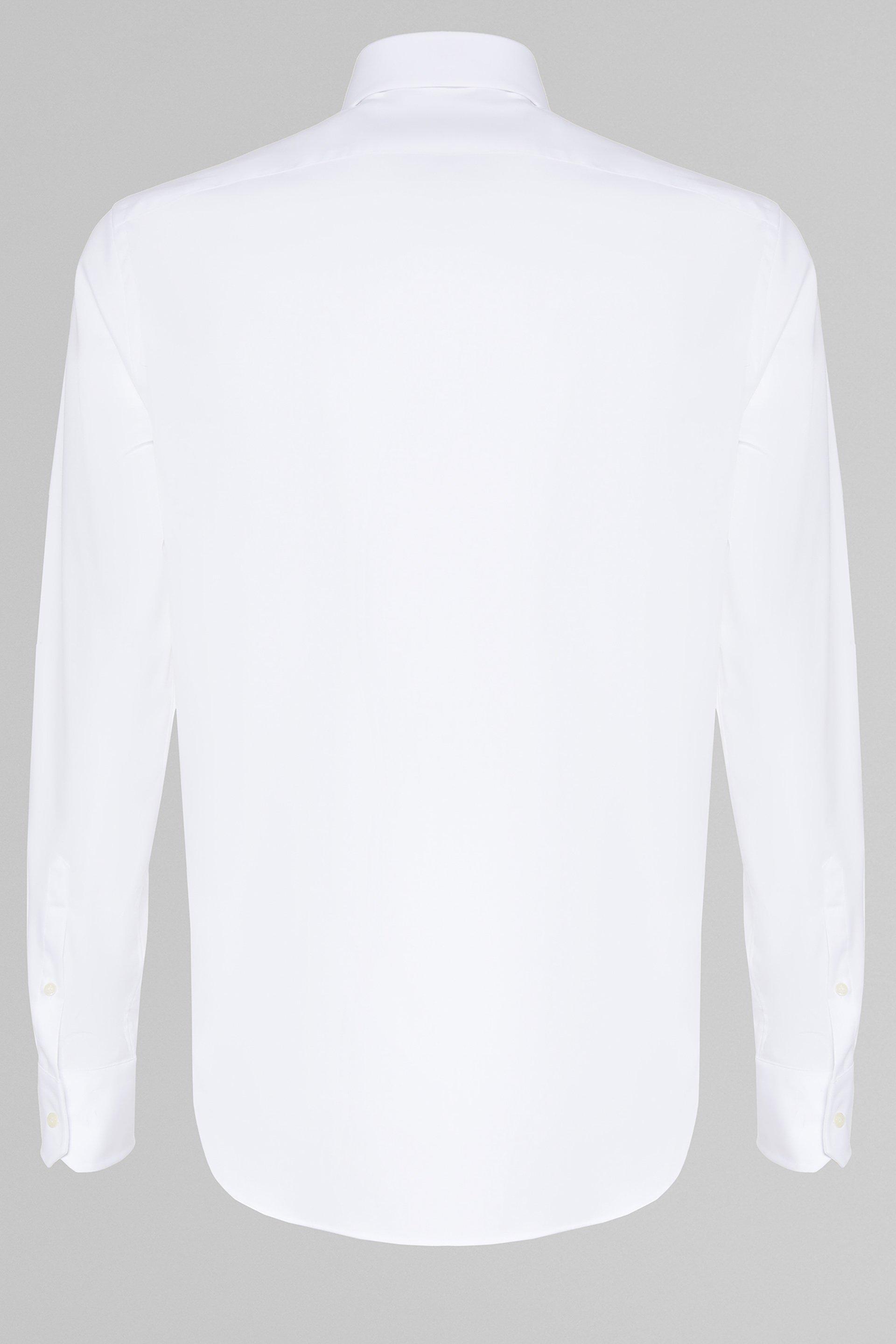 White Slim Stretch Cotton Shirt, , large image number 4