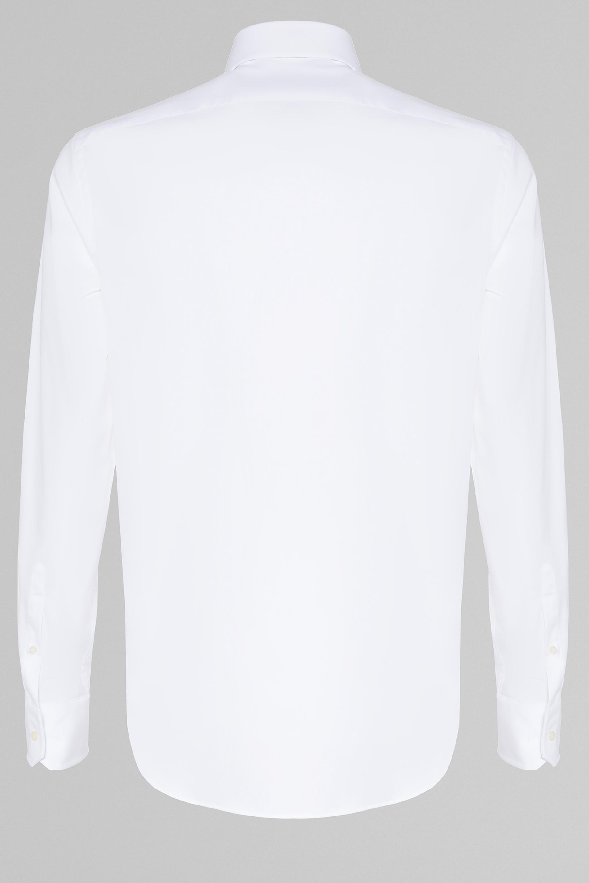 White Slim Stretch Cotton Shirt, , large image number 5