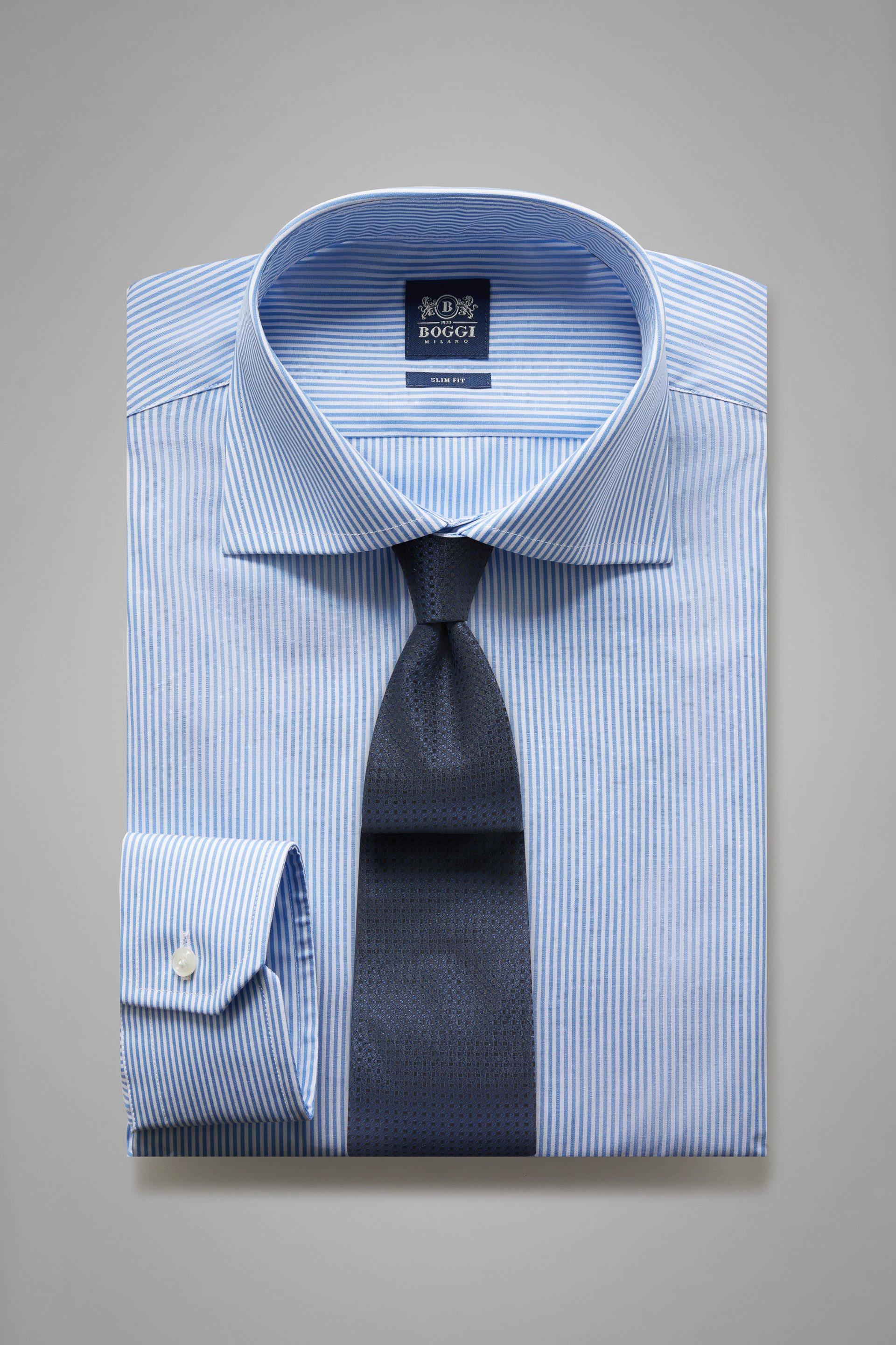 Slim Striped Shirt Blue, , large image number 0